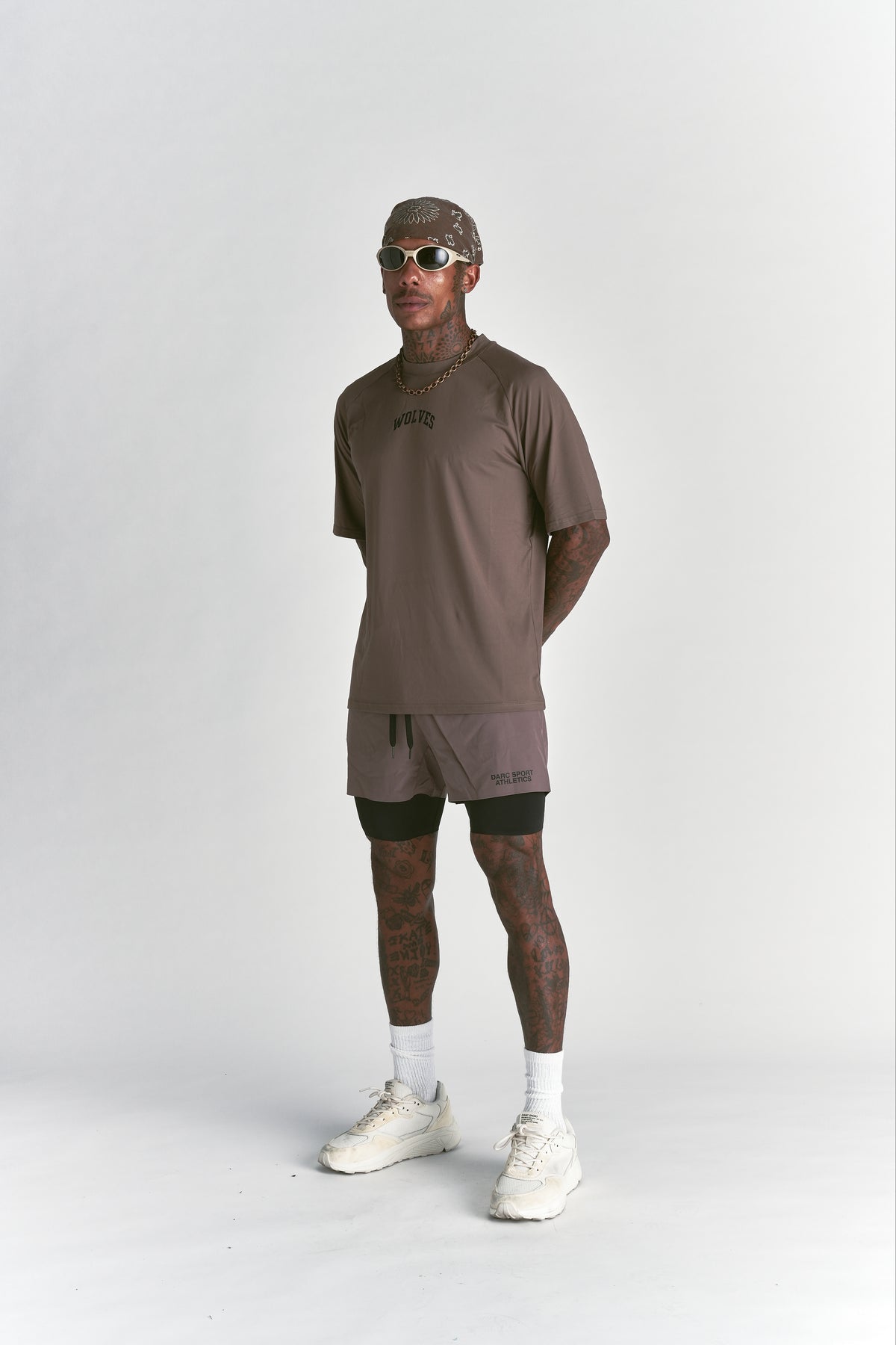 Loyalty Forever "Dry Wolf" Raglan SS Tee in Mojave Brown