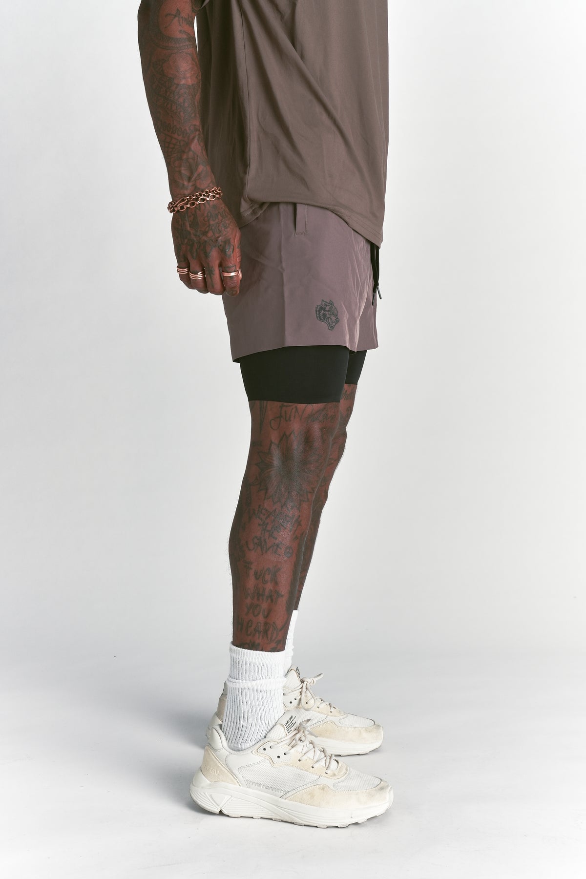 Darc Sport Athletics Compression Shorts in Mojave Brown