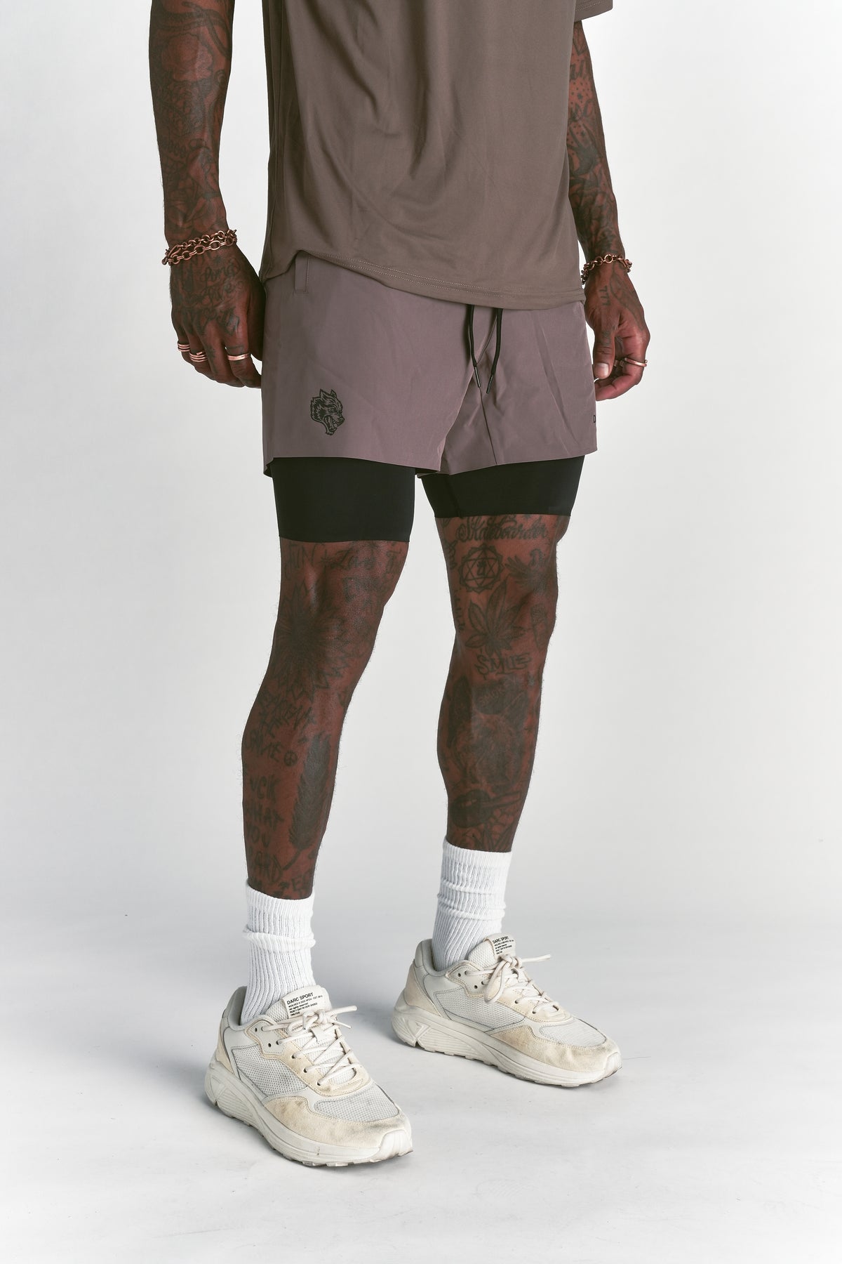 Darc Sport Athletics Compression Shorts in Mojave Brown