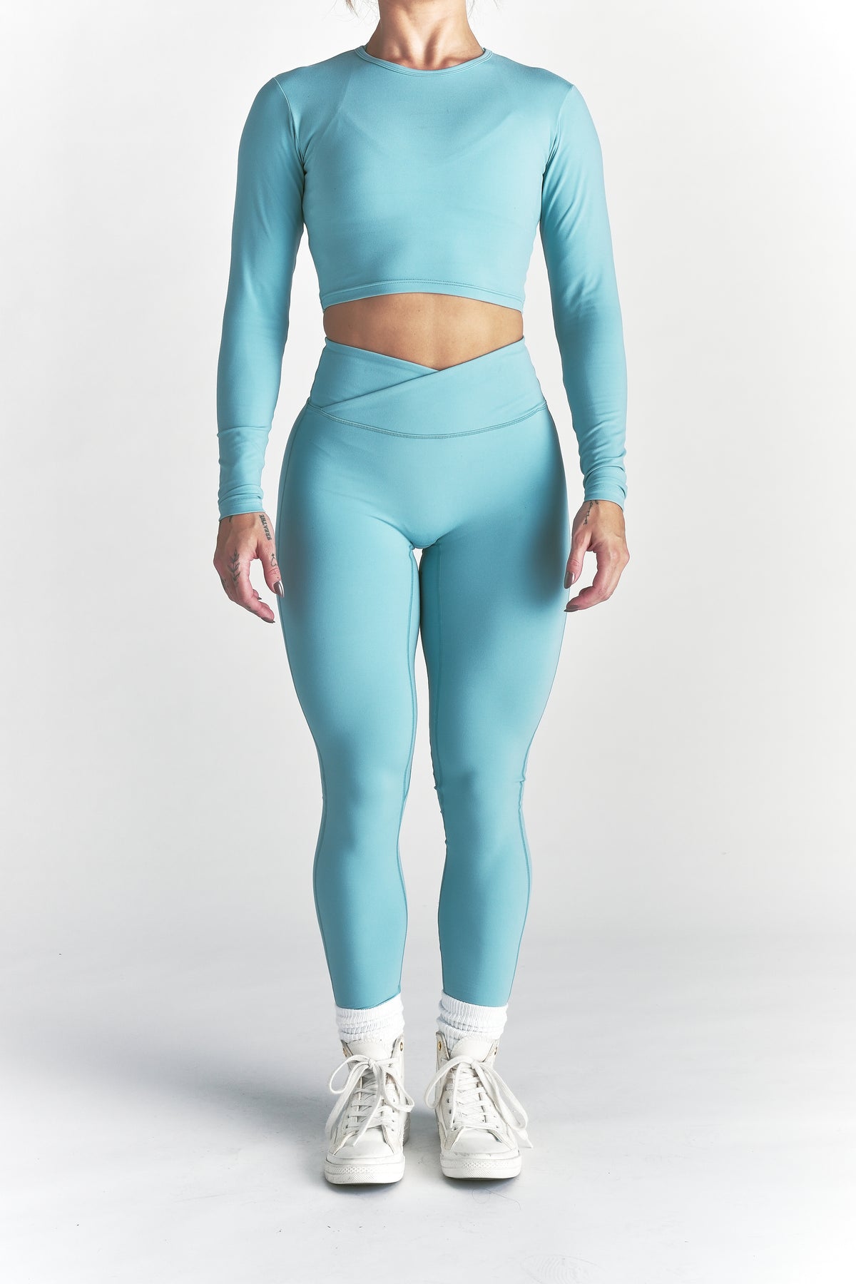 Wolf "Pearl" Energy Leggings in Dusty Turquoise