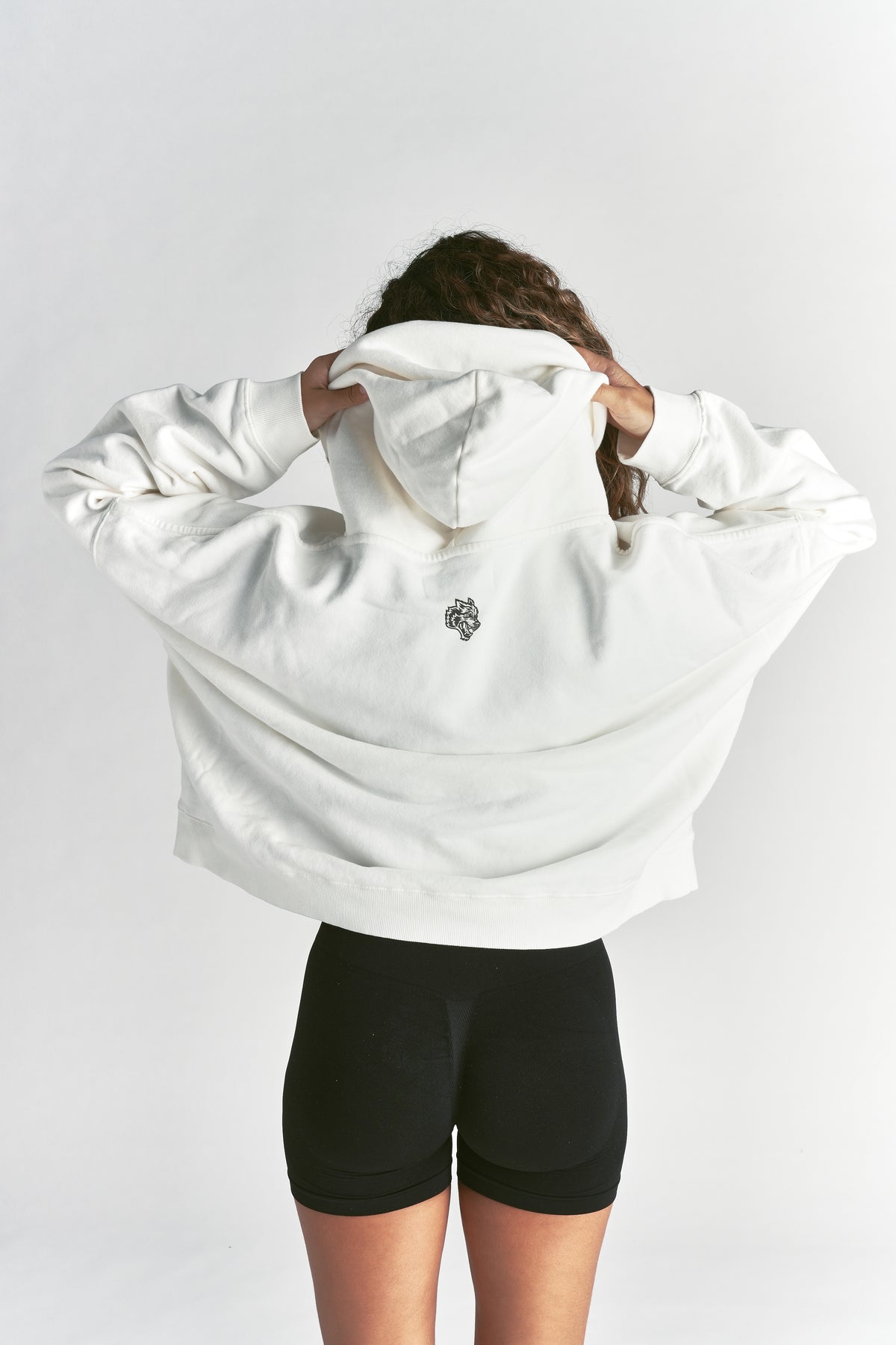 Only Loyalty Grunge "Gage" Box Cut Hoodie in Cream