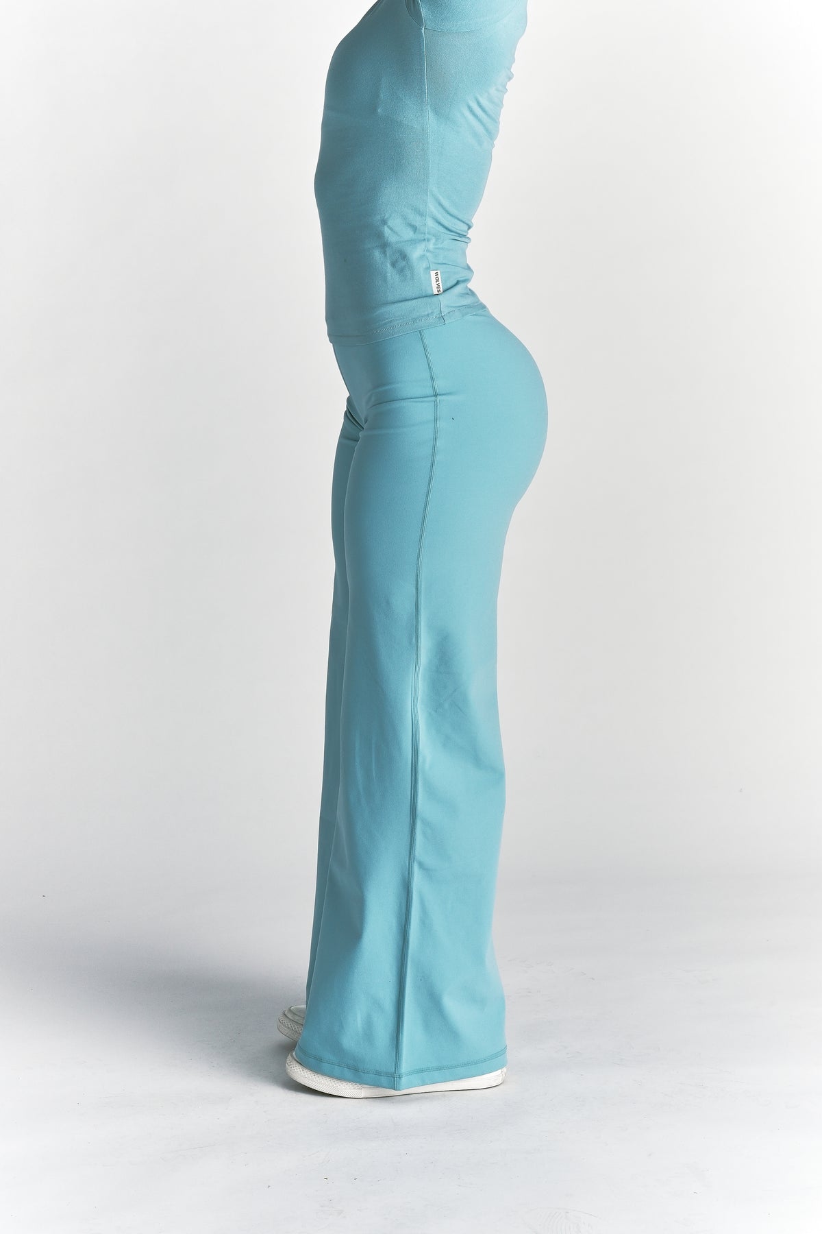 Wolf Wide Leg Energy Pants in Dusty Turquoise