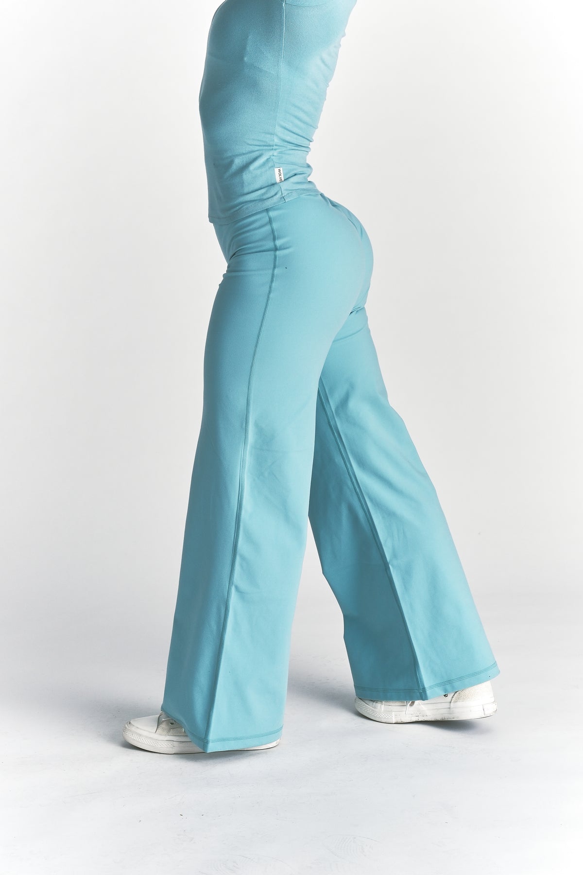 Wolf Wide Leg Energy Pants in Dusty Turquoise