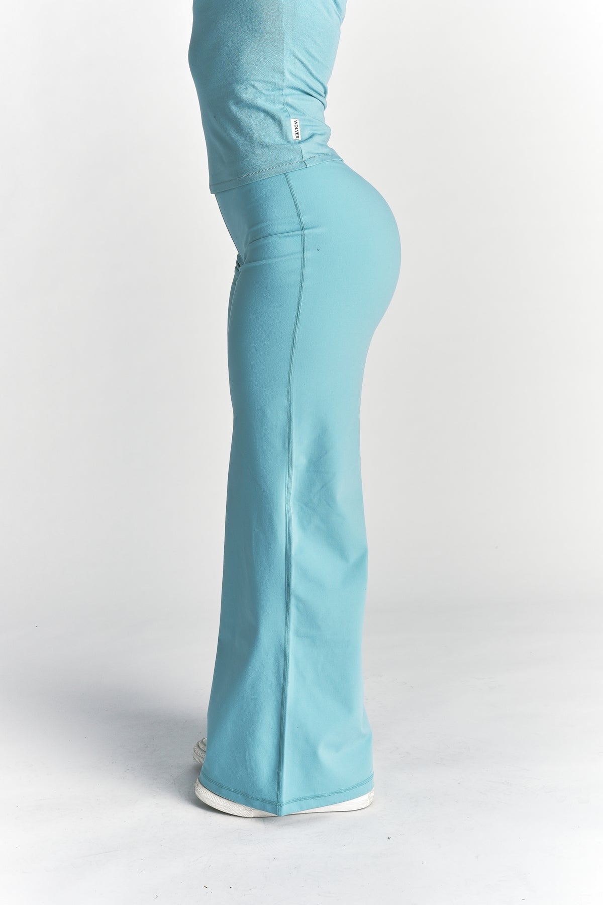 Wolf Wide Leg Energy Pants in Dusty Turquoise