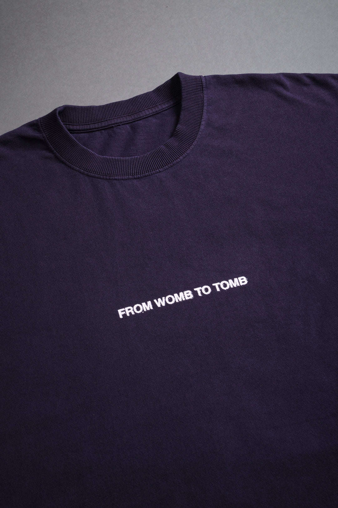 From Womb To Tomb Ohana "Grunge" Cut Off Tee in Phantom Purple