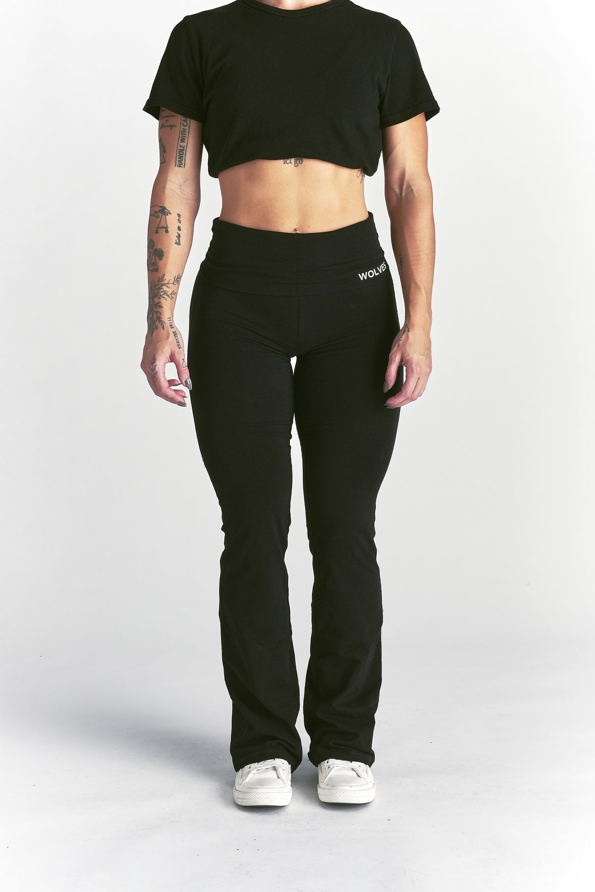 Forever Mark "Romy" Foldover Pants in Black