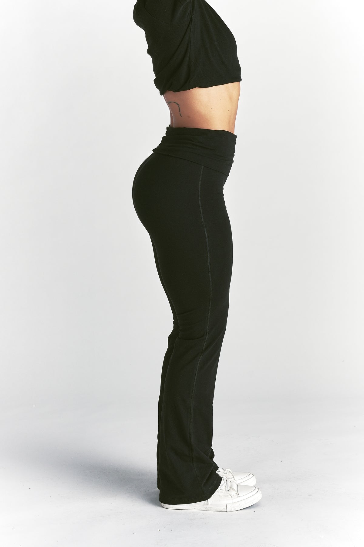 Forever Mark "Romy" Foldover Pants in Black