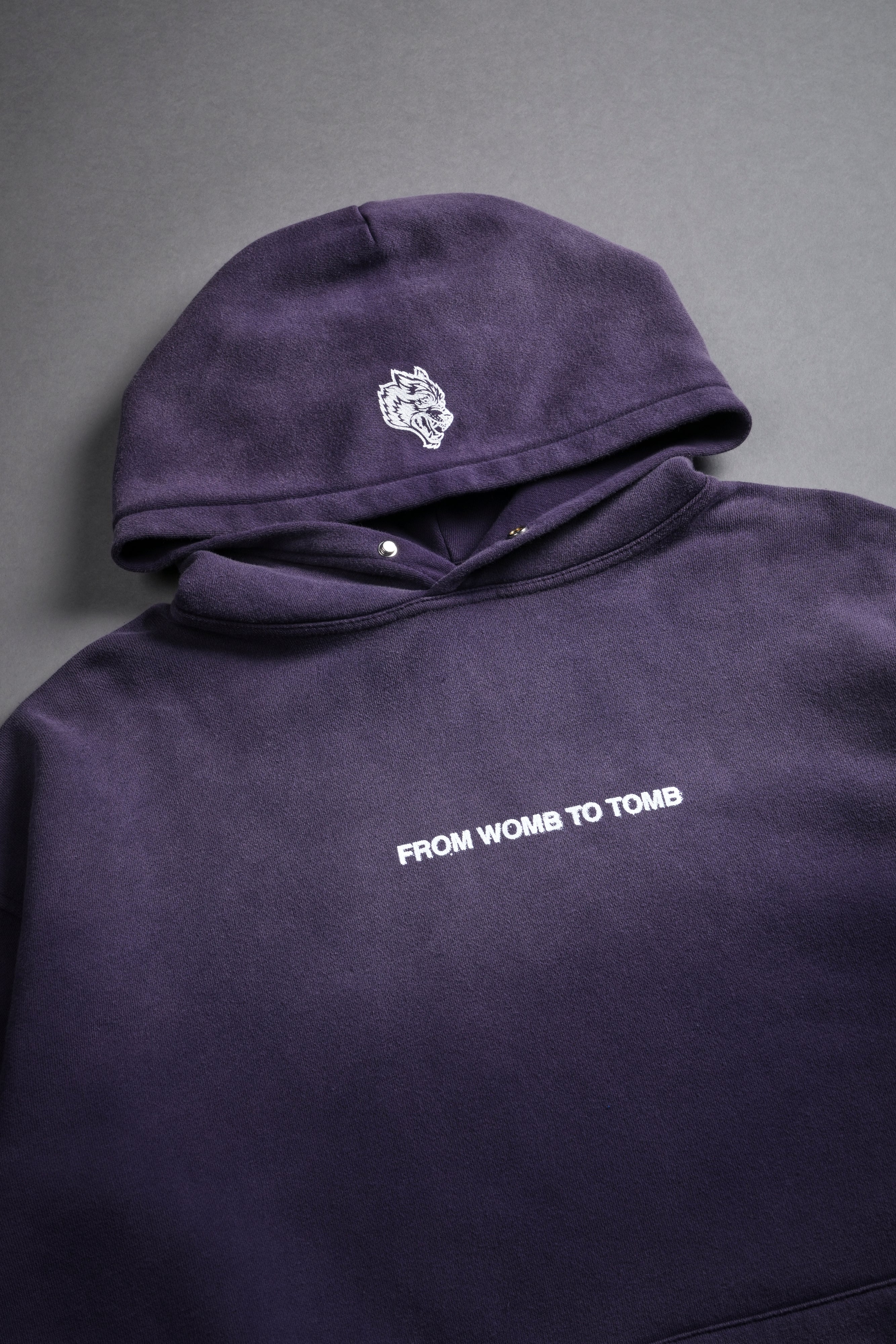 From Womb To Tomb Ohana "Pierce" Hoodie in Phantom Purple Sun Fade