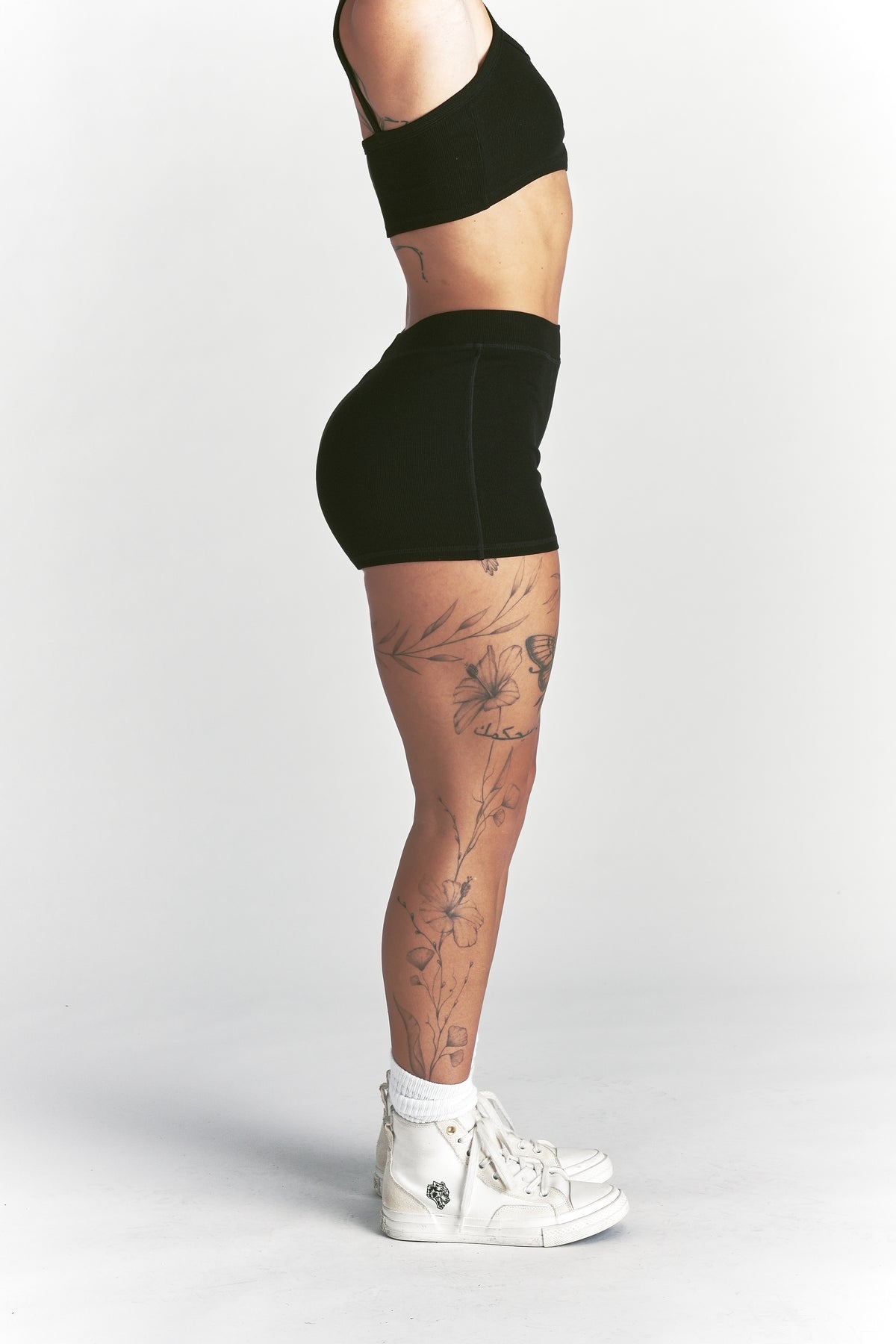Jasmine Rib Boxers in Black