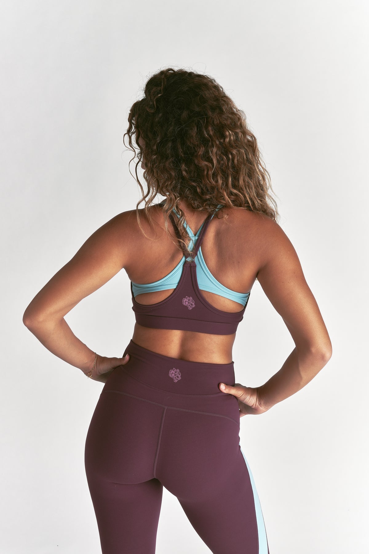 Wolf "Juliette" Energy Double Bra in Fig/Dusty Turquoise