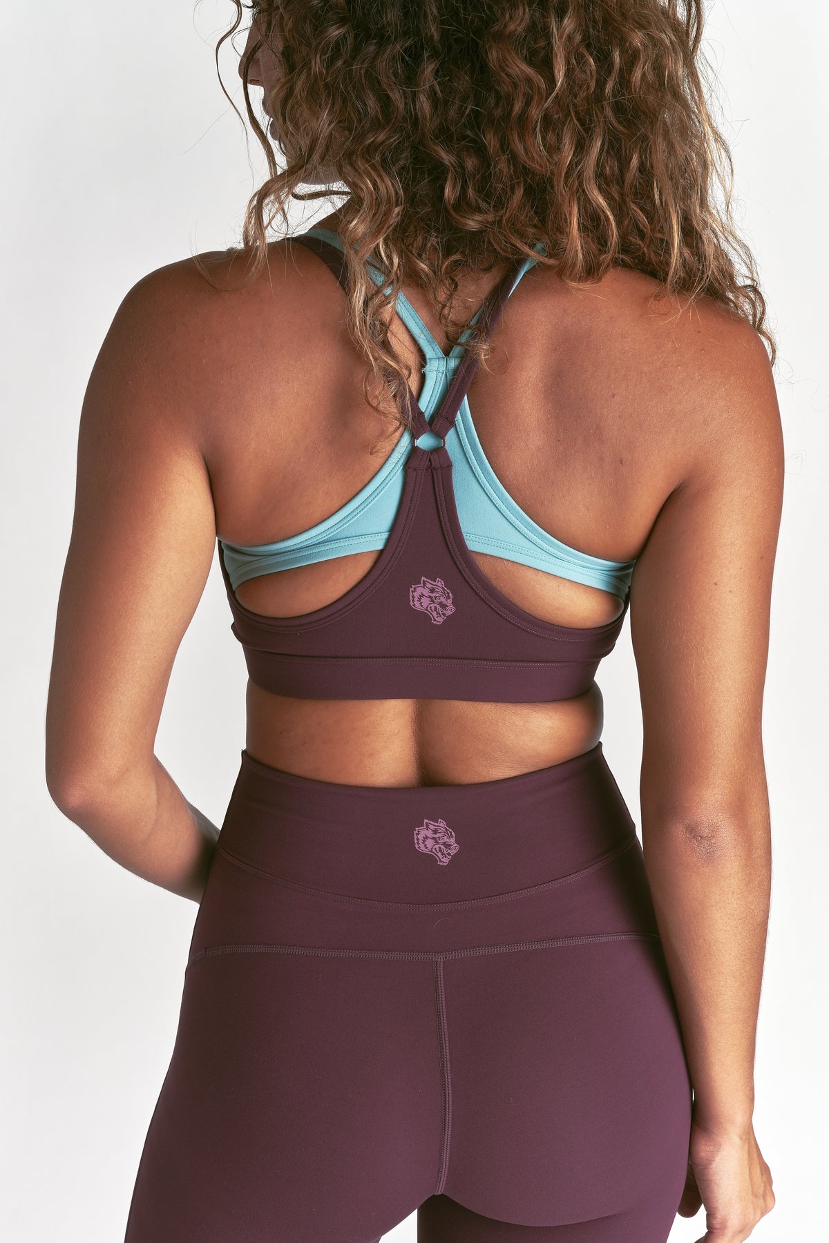 Wolf "Juliette" Energy Double Bra in Fig/Dusty Turquoise