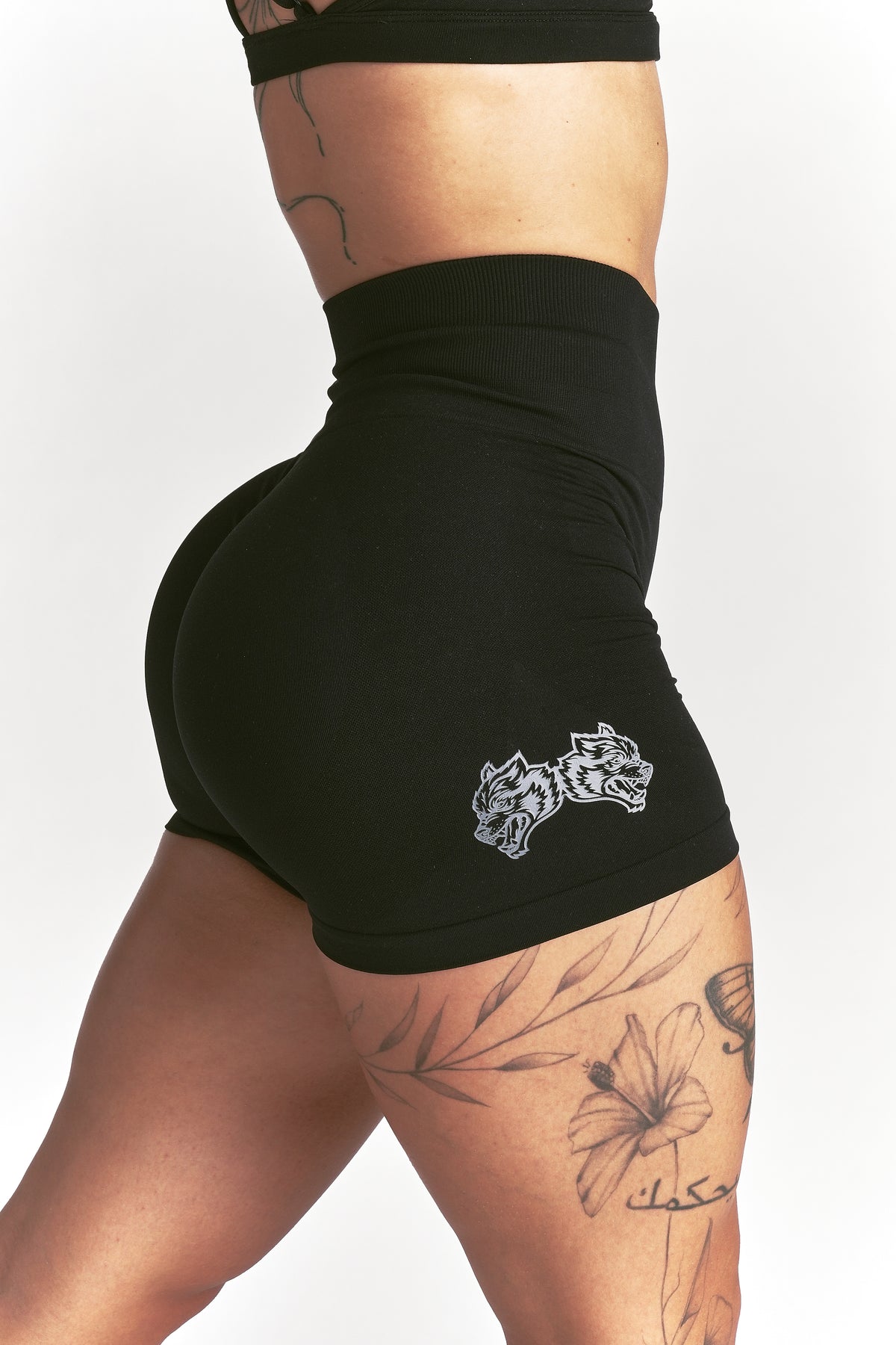 IYKYK "Stella" Soft Seamless Shorts in Black