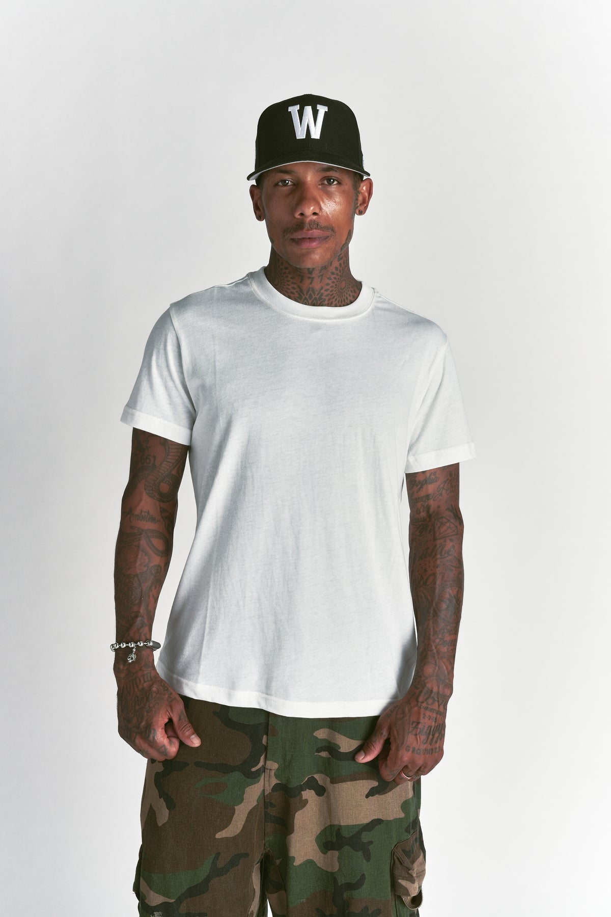 Forever J. Dean Tee 3-Pack in White/Cream/Black