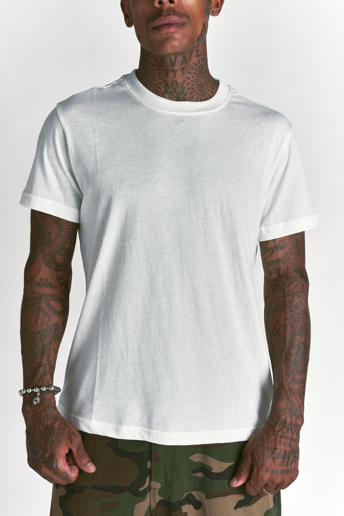 Forever J. Dean Tee 3-Pack in White/Cream/Black