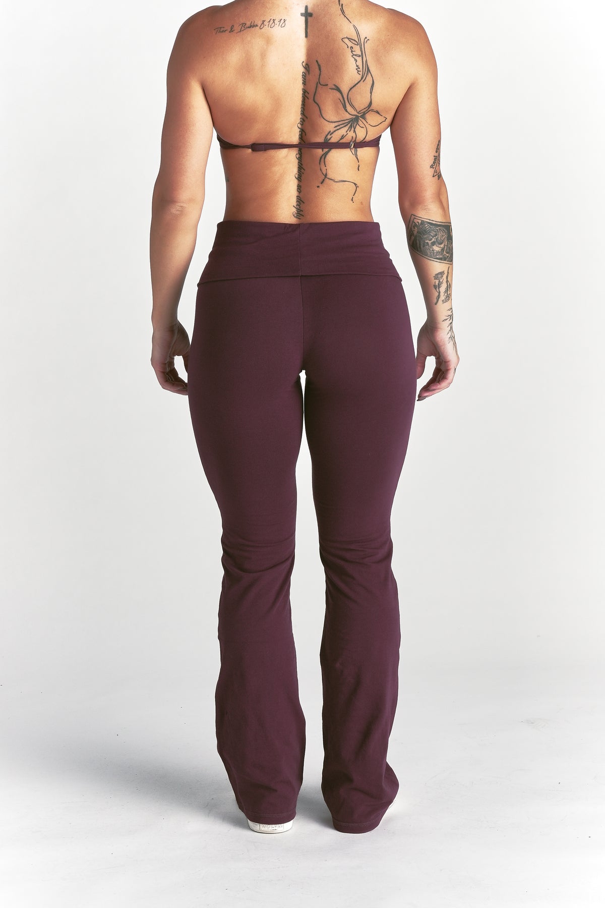 Cursive Wolves "Romy" Foldover Pants in Fig