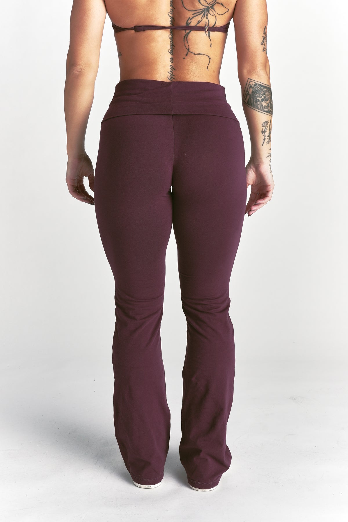 Cursive Wolves "Romy" Foldover Pants in Fig