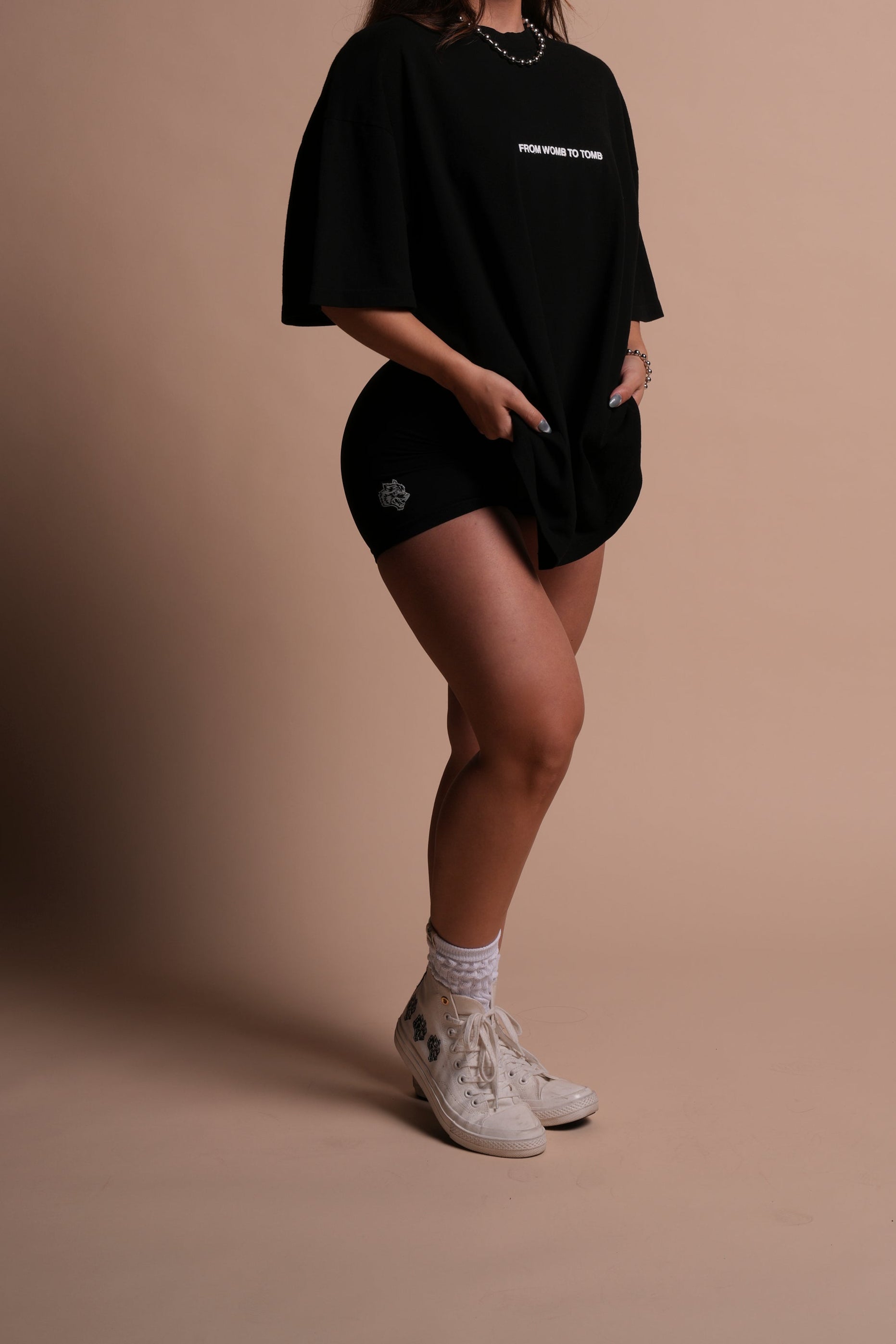 From Womb To Tomb Ohana "Premium" Oversized Tee in Black