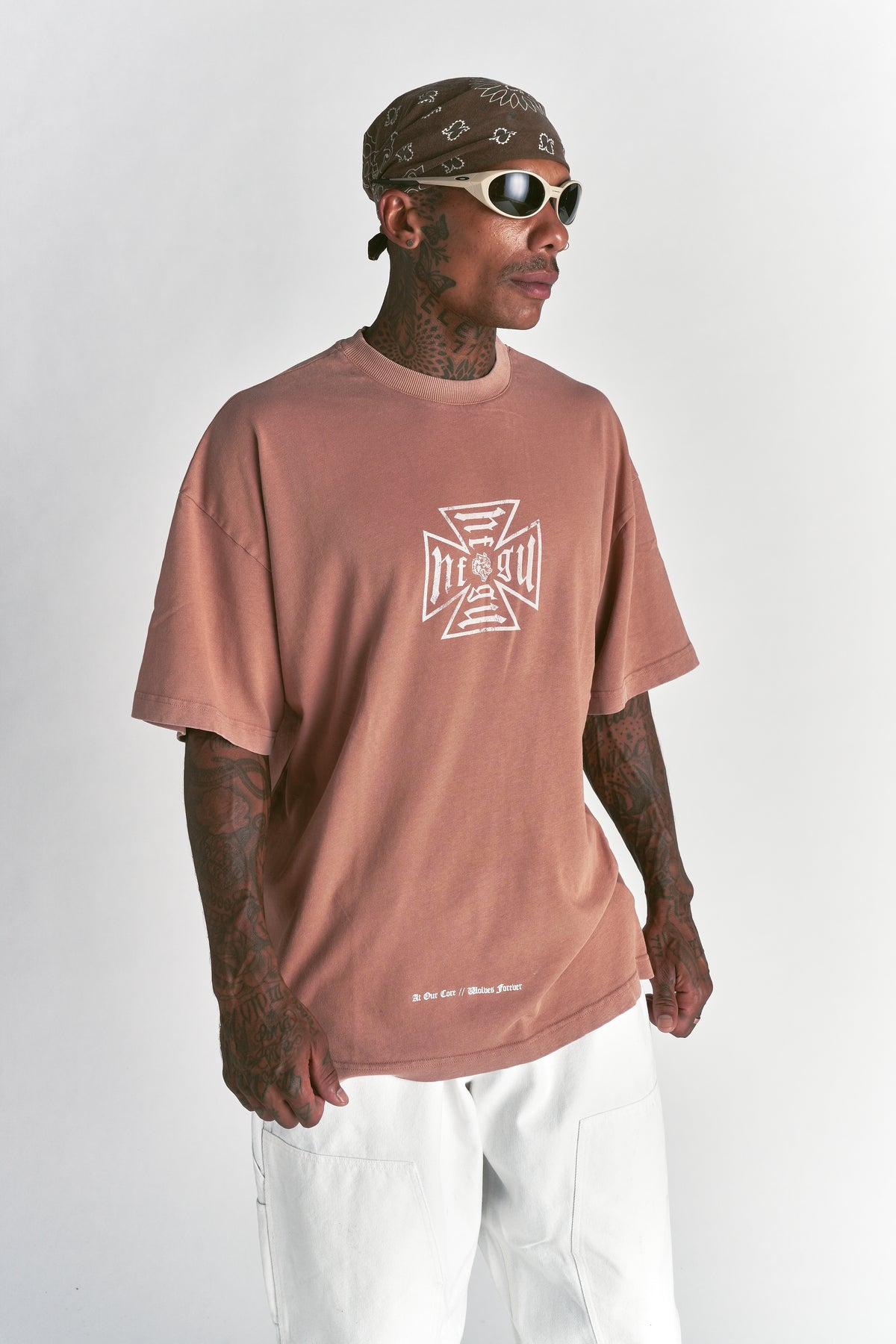 Loyal to the Core "Premium" Oversized Tee in Desert Rose