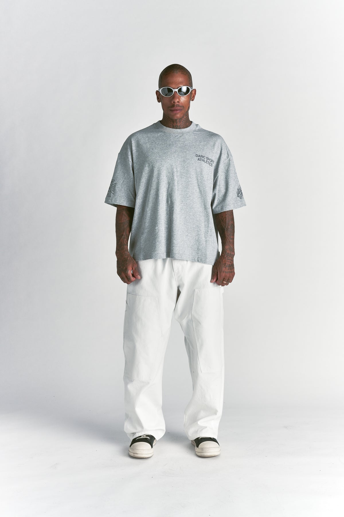 Darc Sport Athletics Premium Box Cut Tee in Light Athletic Gray