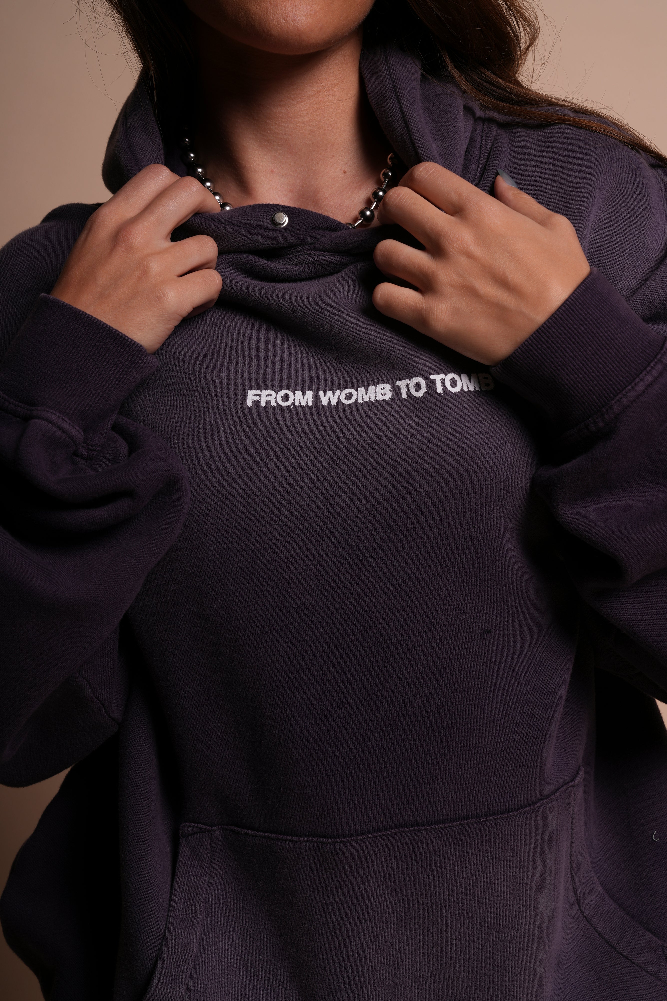 From Womb To Tomb Ohana "Pierce" Hoodie in Phantom Purple Sun Fade
