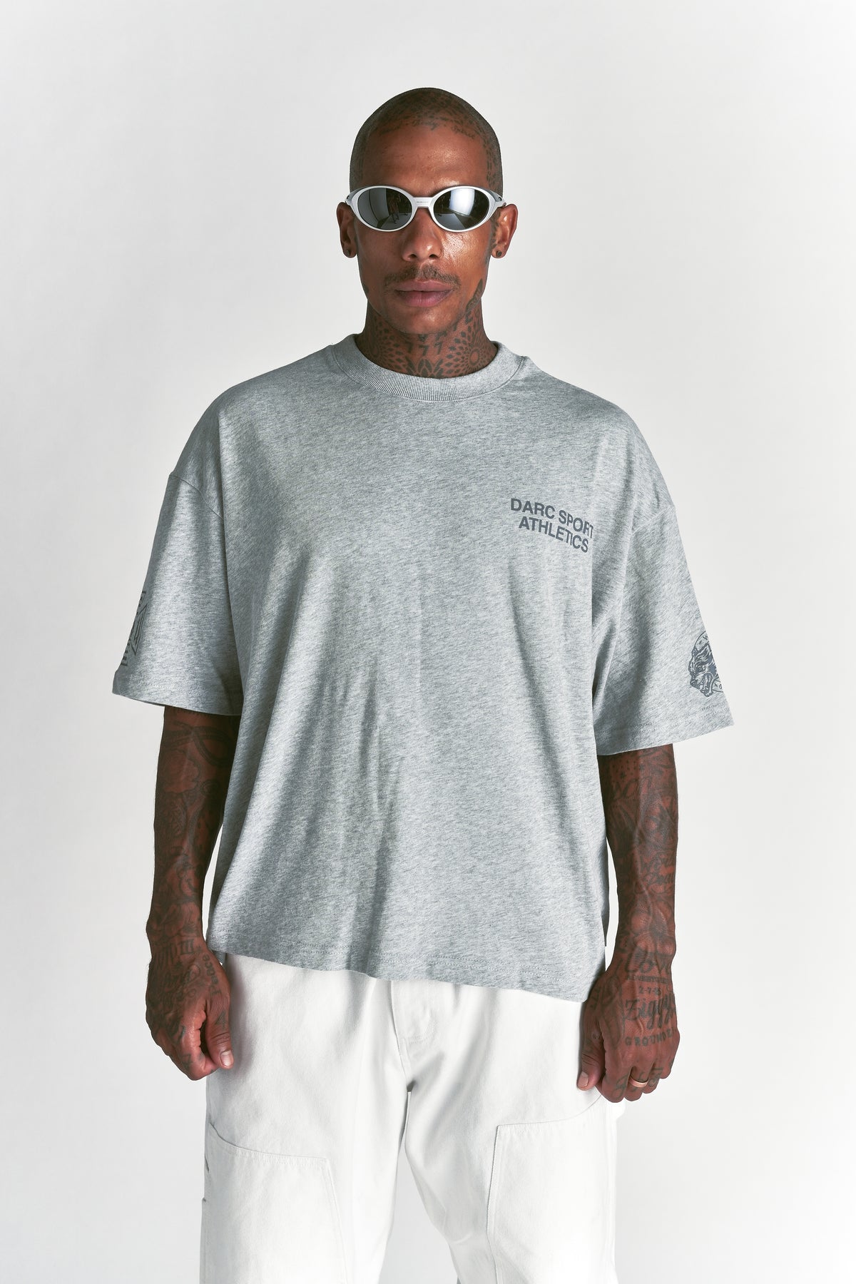 Darc Sport Athletics Premium Box Cut Tee in Light Athletic Gray