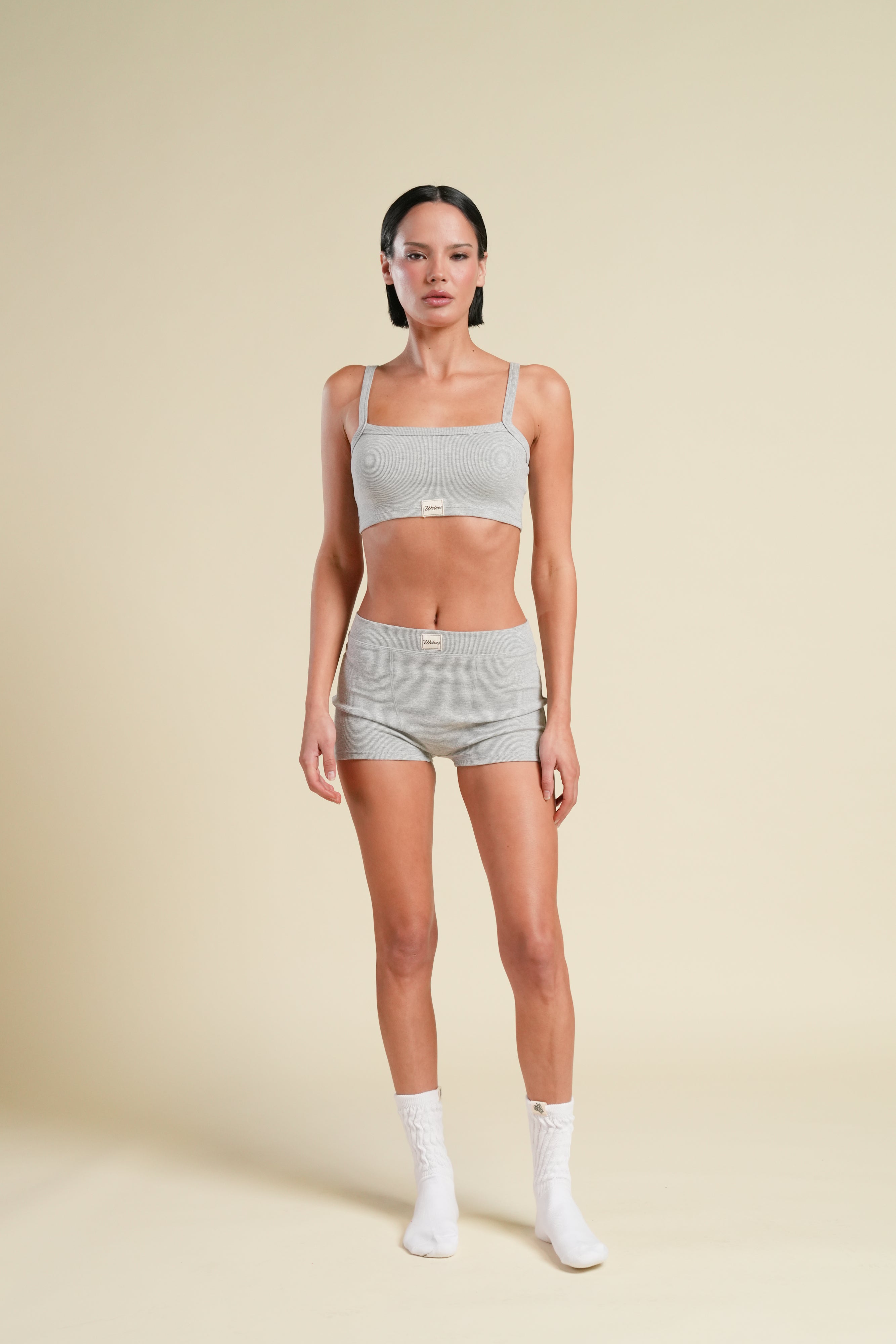 Cursive Wolves Jasmine Rib Boxers