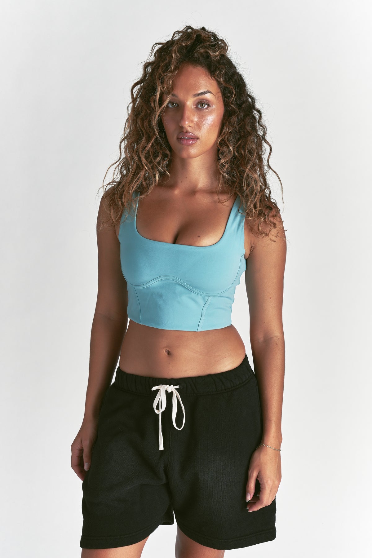 Wolf "Kiera" Energy Corset Bra in Dusty Turquoise