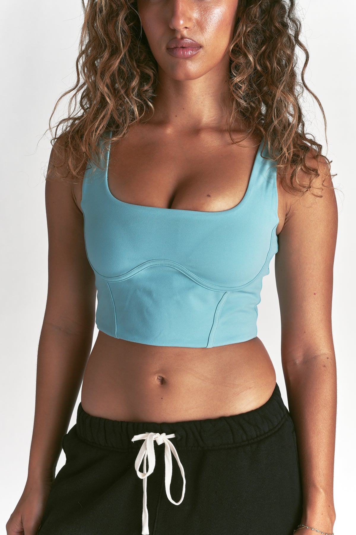 Wolf "Kiera" Energy Corset Bra in Dusty Turquoise