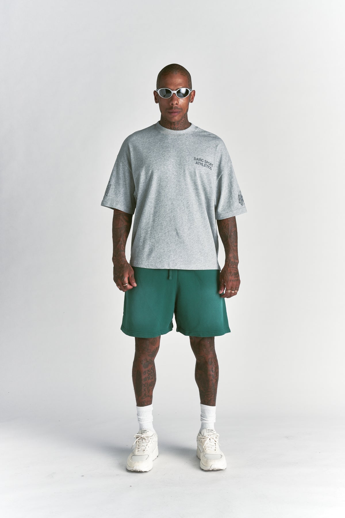 Just Wolves Oversized Post Lounge Sweat Shorts Sierra Pine Sun Fade