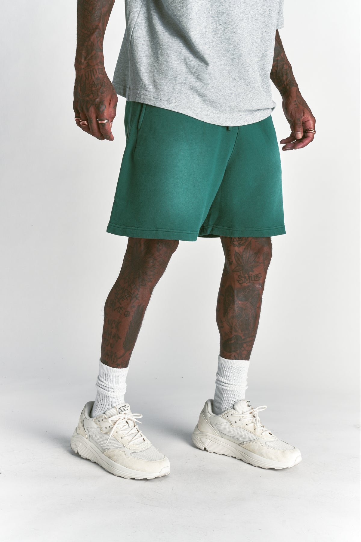 Just Wolves Oversized Post Lounge Sweat Shorts Sierra Pine Sun Fade
