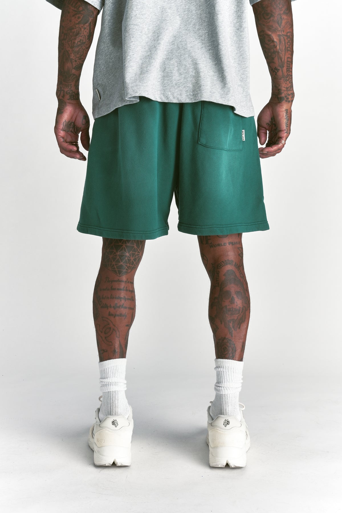 Just Wolves Oversized Post Lounge Sweat Shorts Sierra Pine Sun Fade