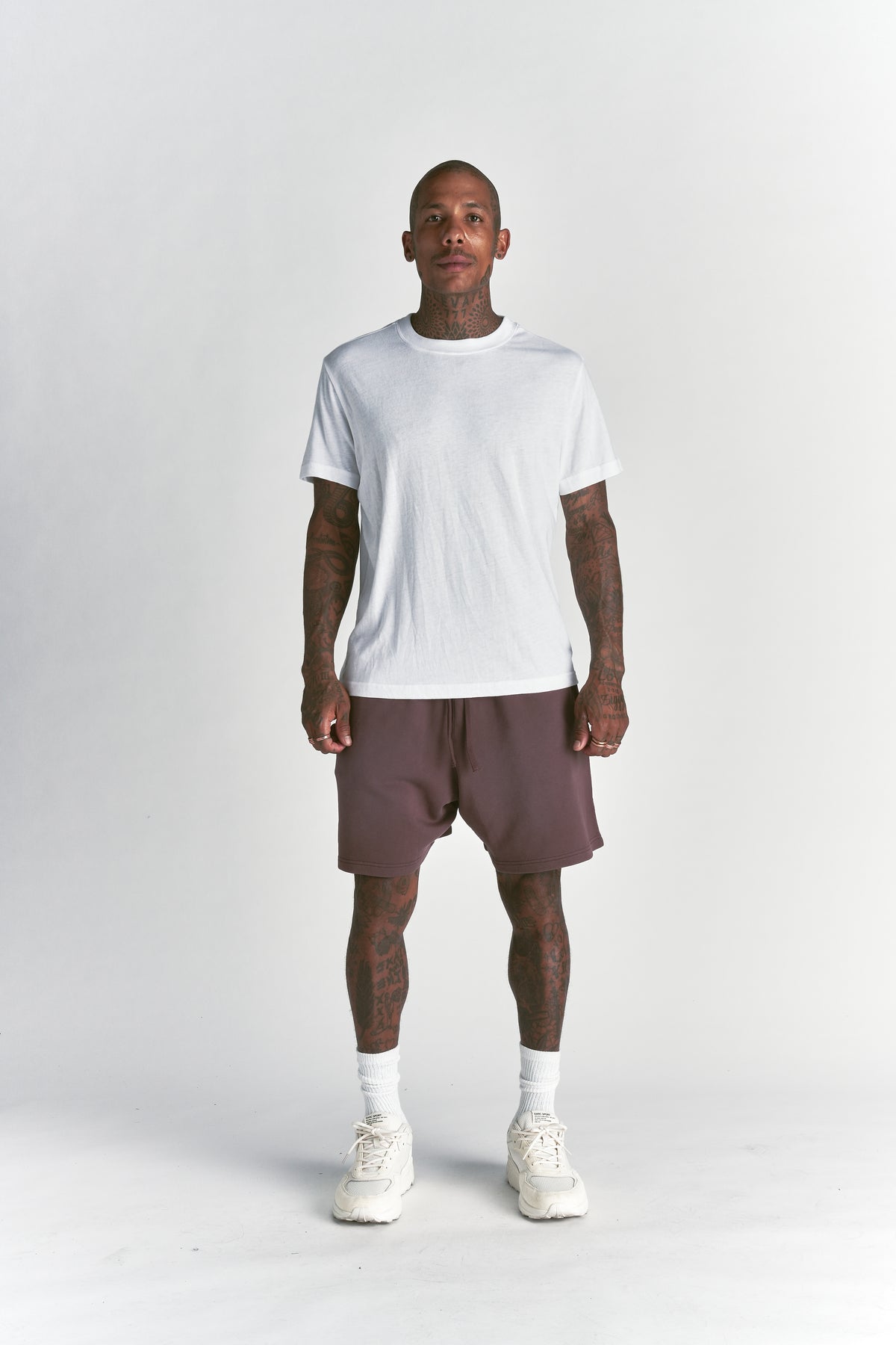 Just Wolves Oversized Post Lounge Sweat Shorts Ironwood Sun Fade
