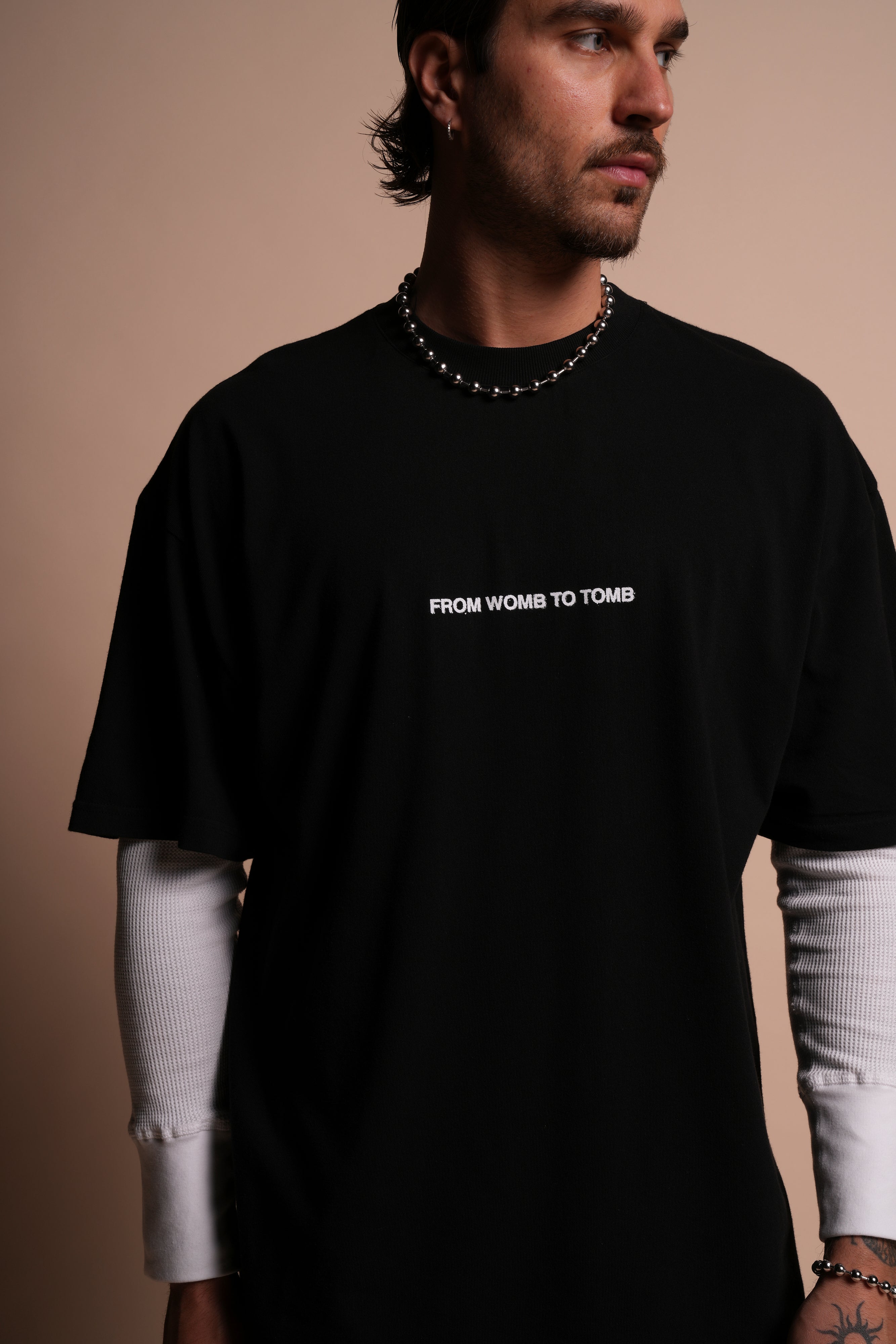 From Womb To Tomb Ohana "Premium" Oversized Tee in Black