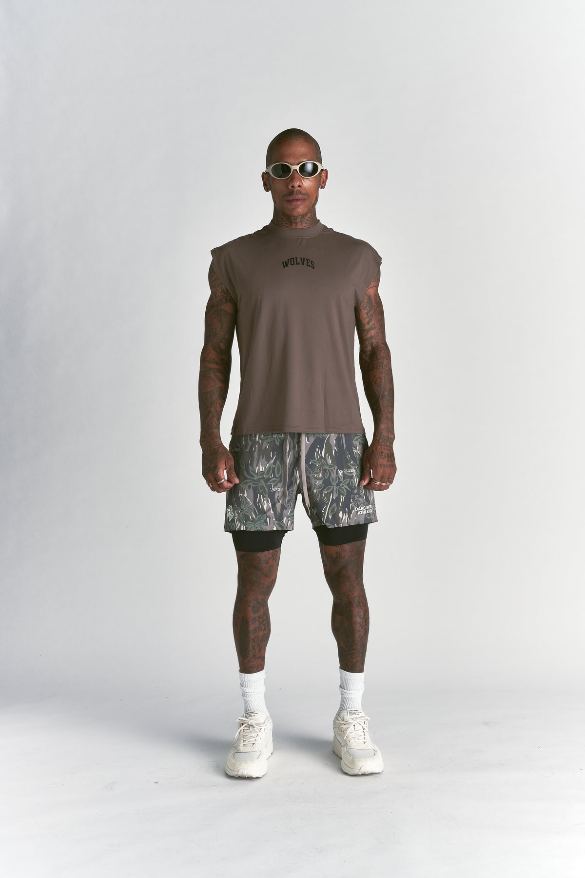 Forever Mark Compression Shorts in Norse Camo