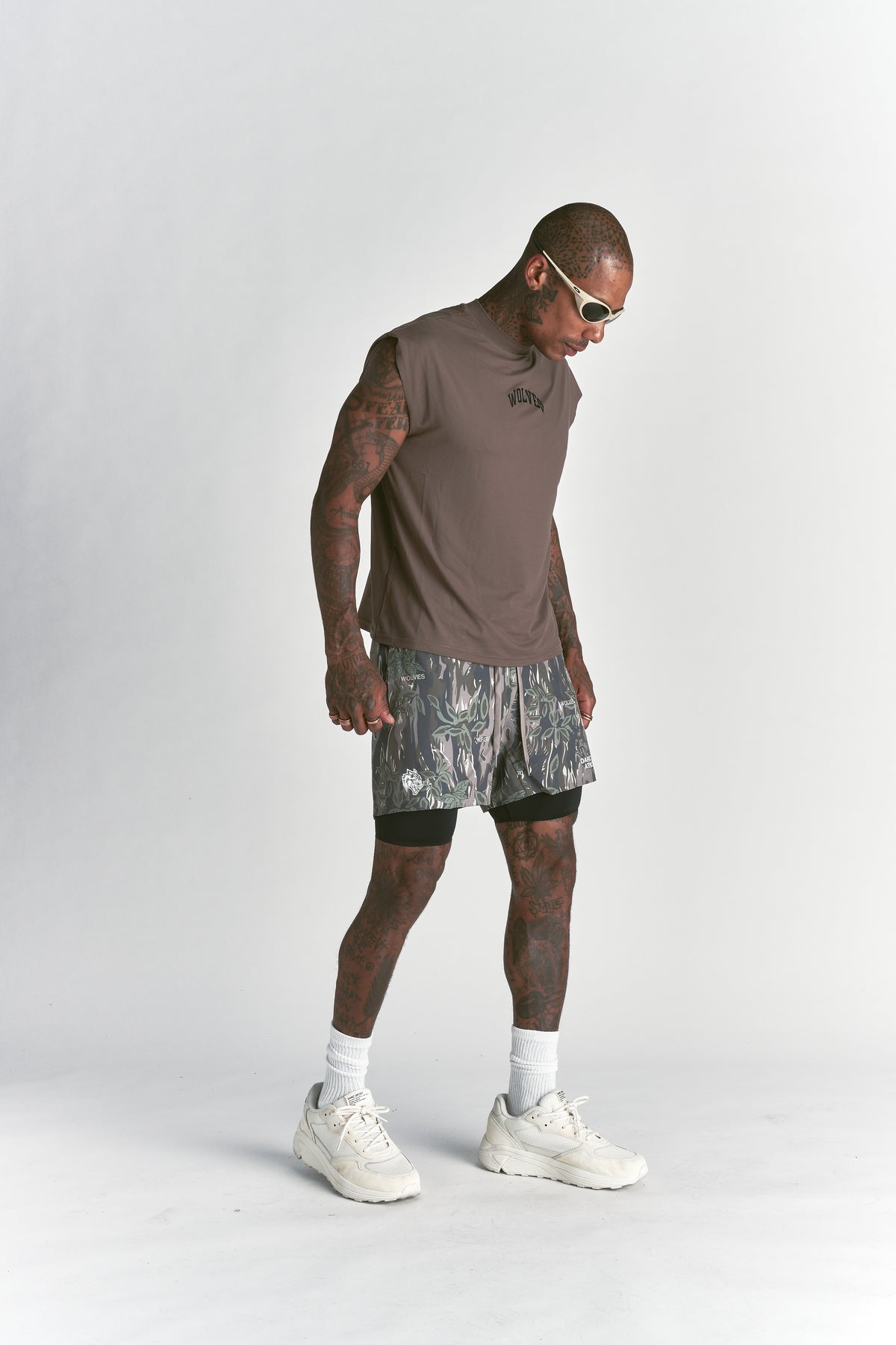 Forever Mark Compression Shorts in Norse Camo
