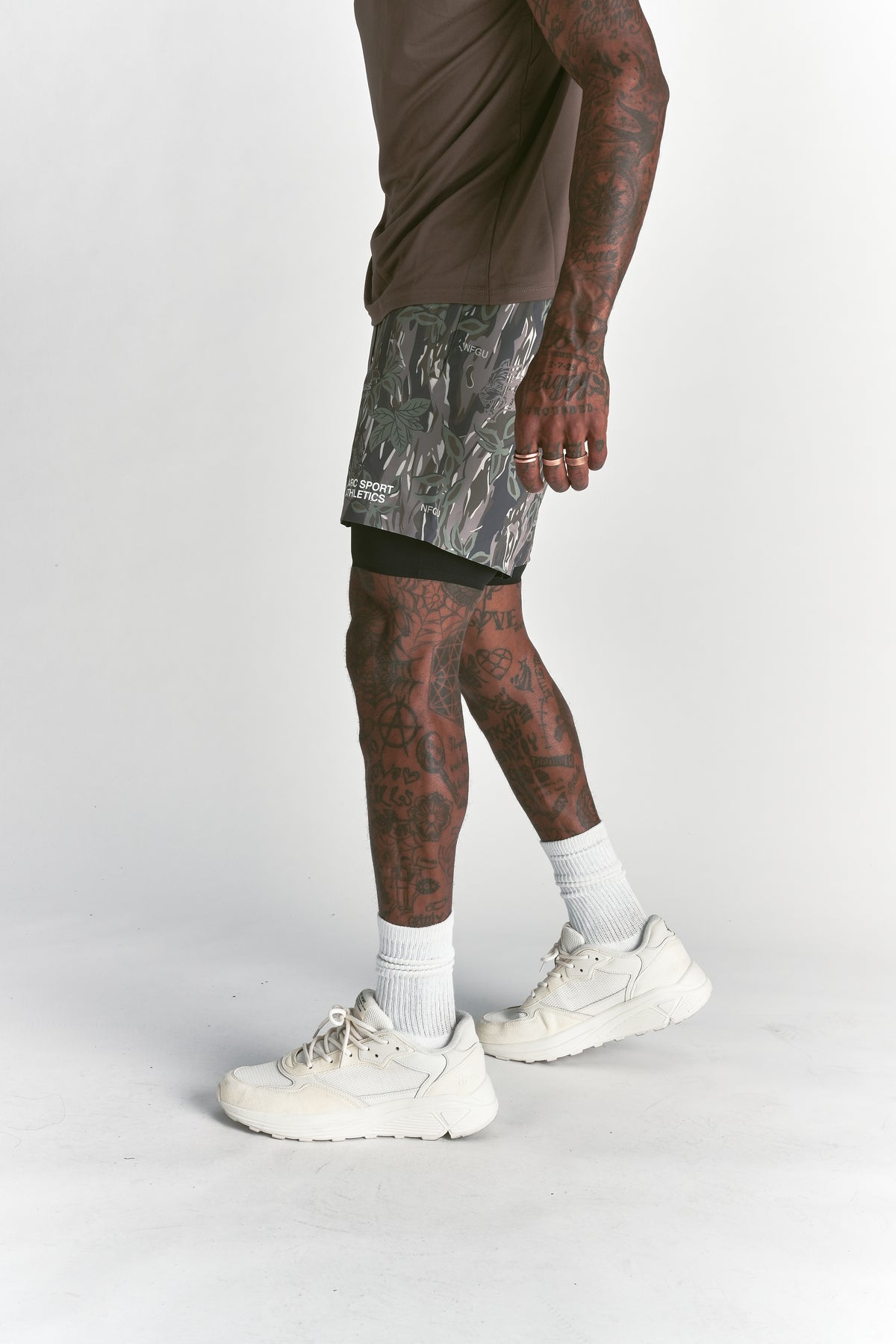 Forever Mark Compression Shorts in Norse Camo