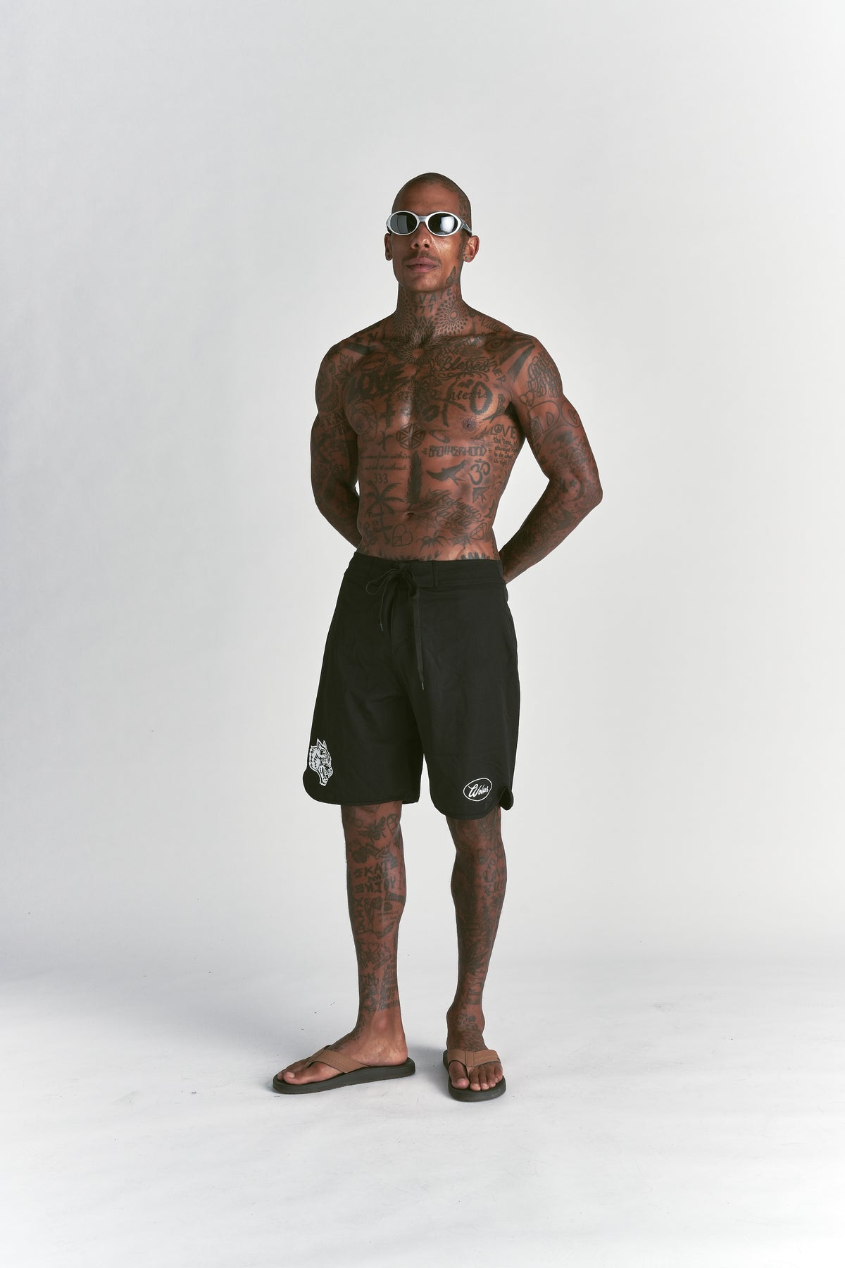 What We Rep Brucey's Board Shorts in Black