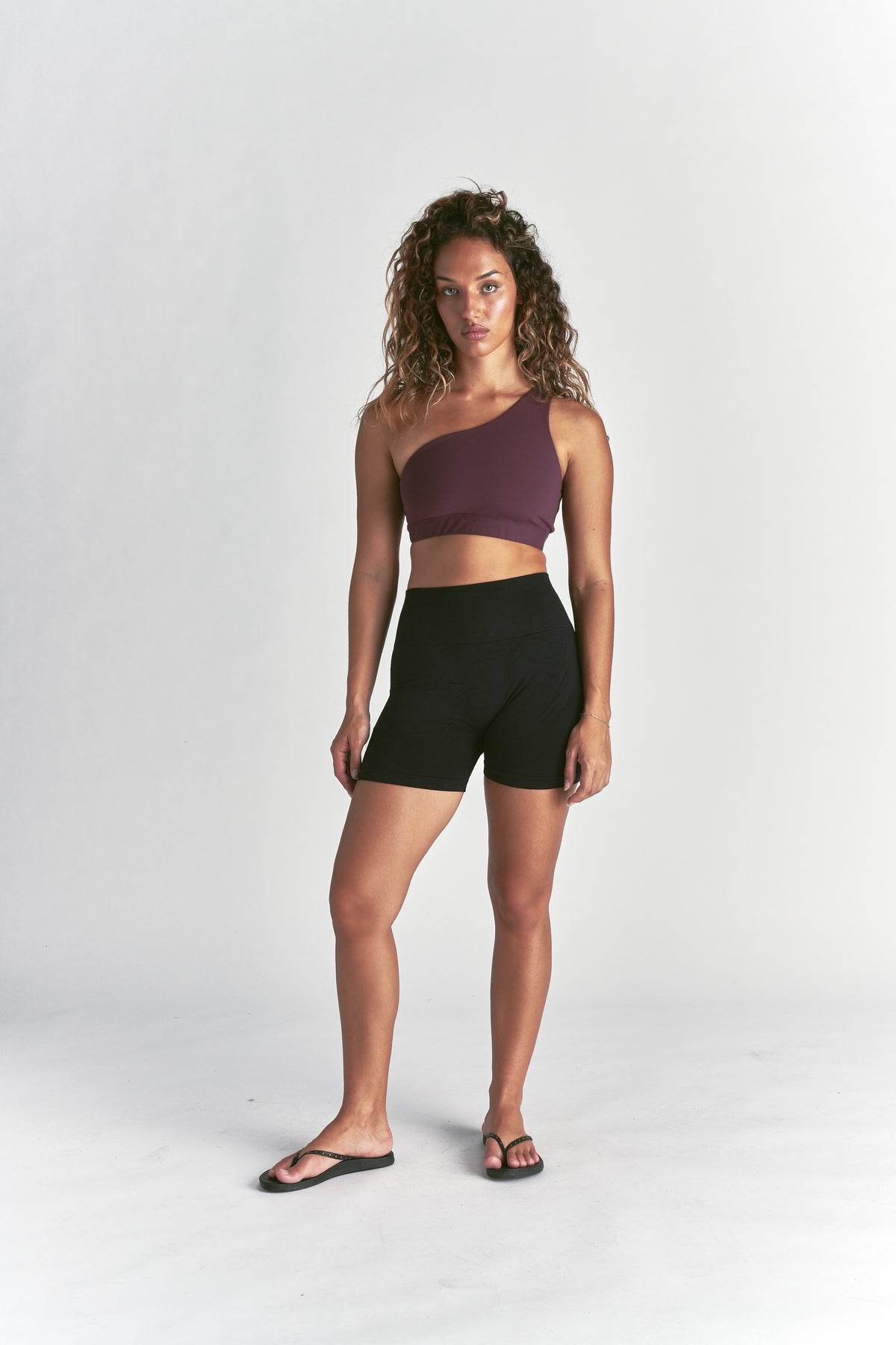 Wolf One Shoulder Bra in Fig