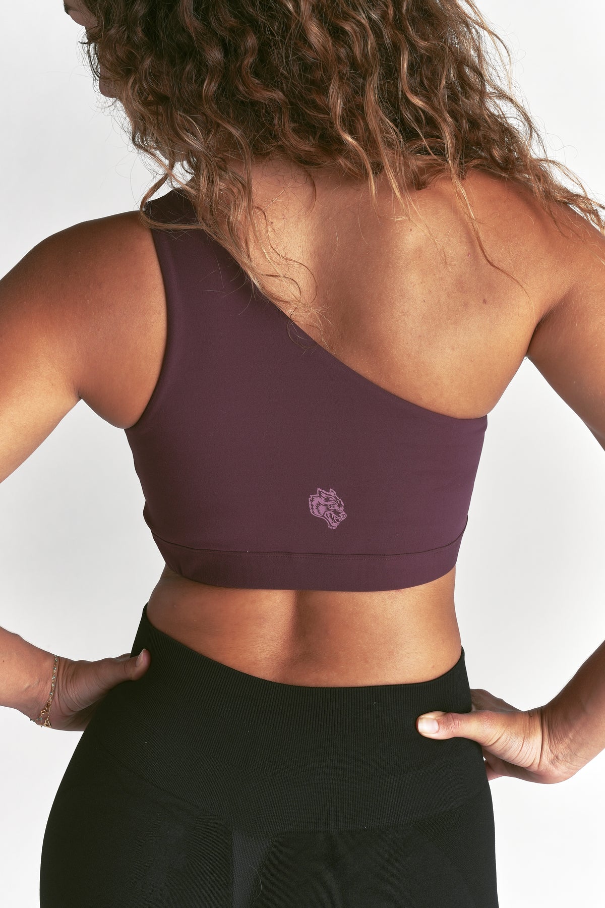 Wolf One Shoulder Bra in Fig