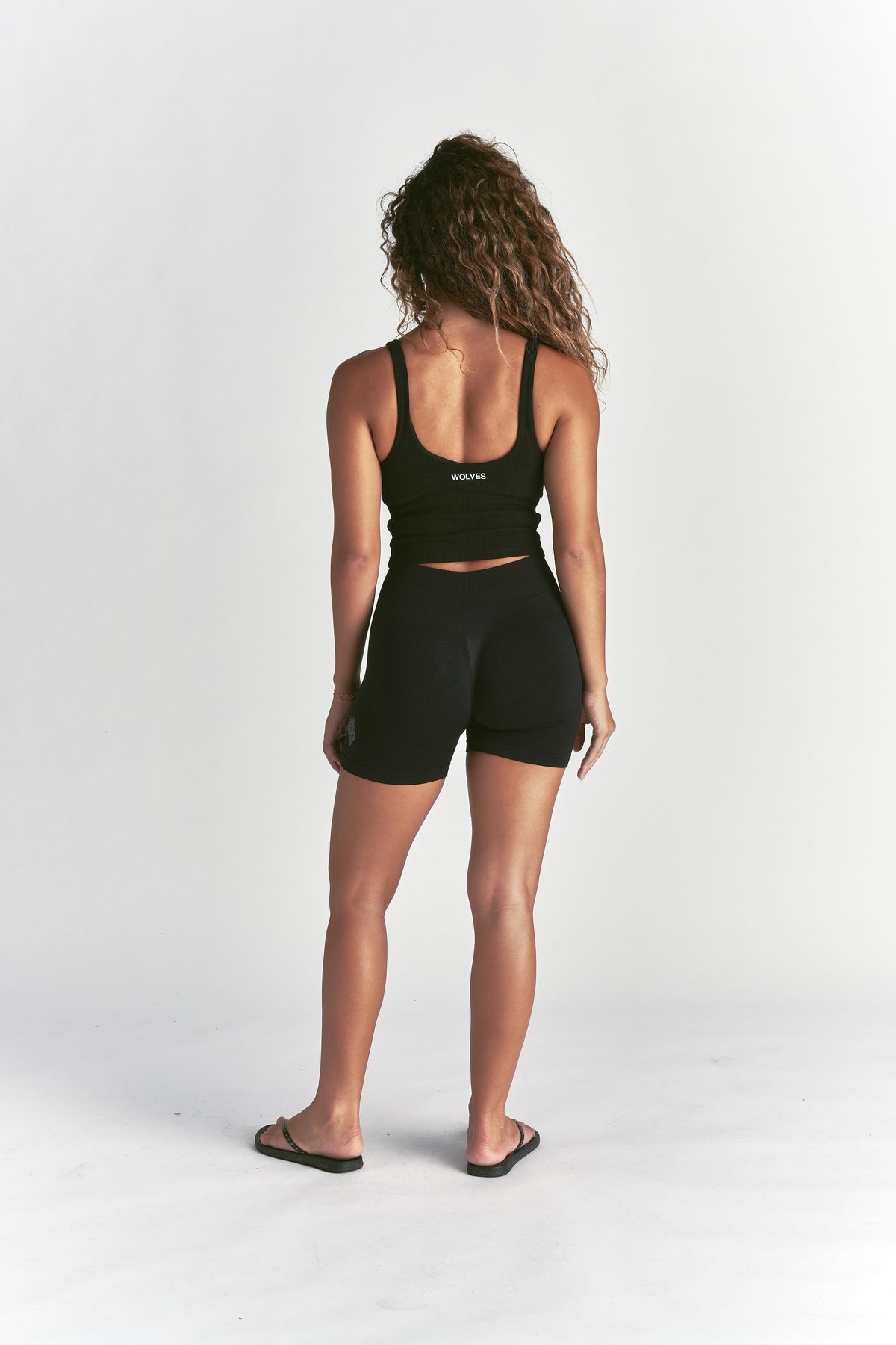Forever Avery Rib Tank in Black