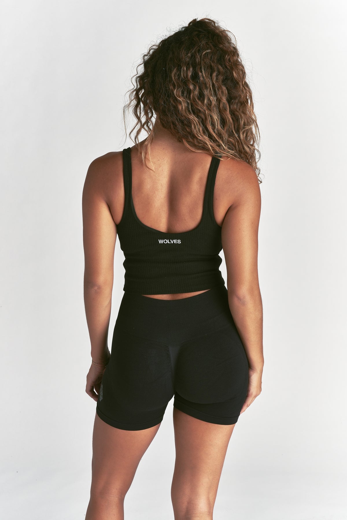 Forever Avery Rib Tank in Black