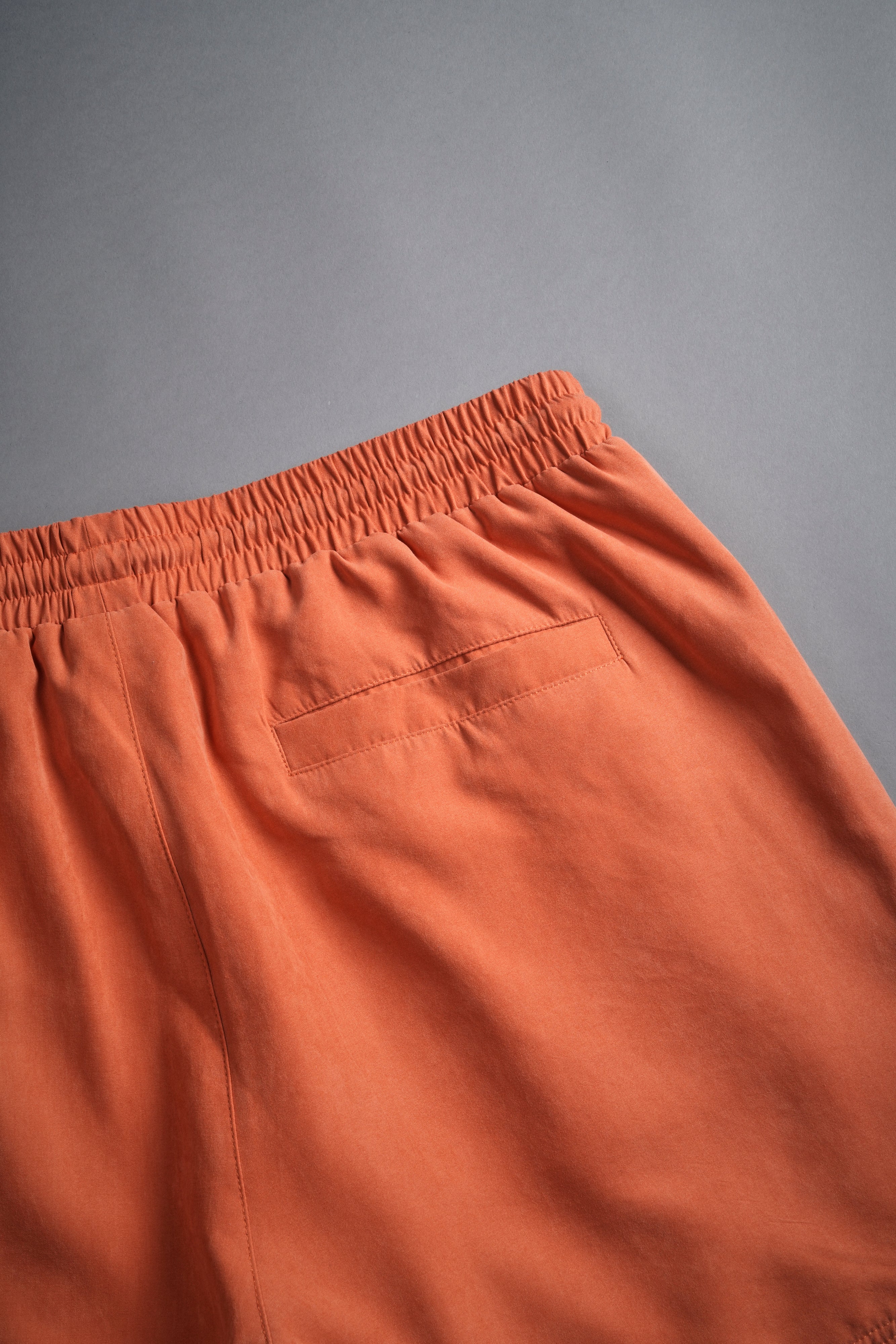 Dual Darby Track Shorts in Coral/Yellow Orange