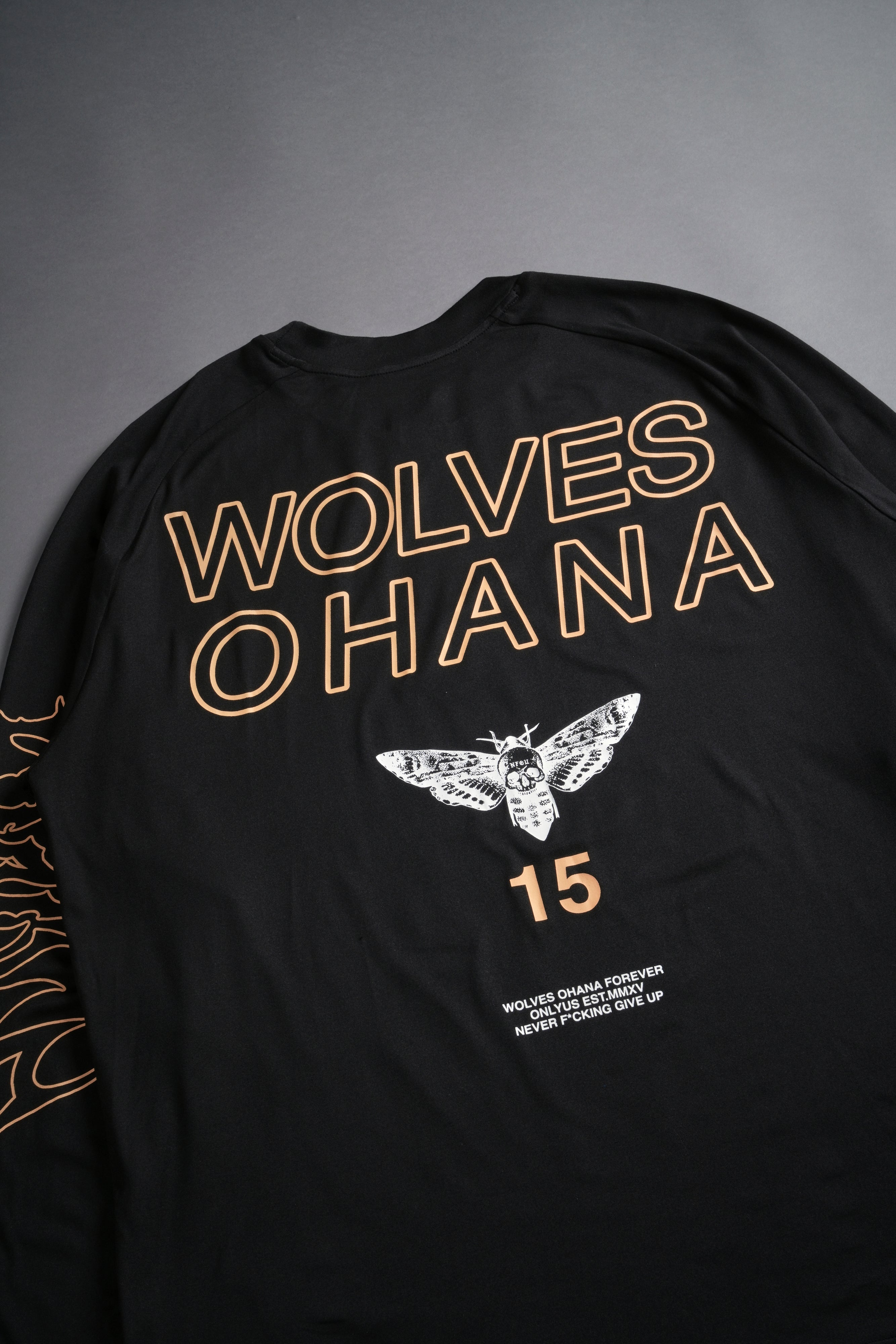 Ohana 2024 "Dry Wolf" Raglan L/S Tee in Black
