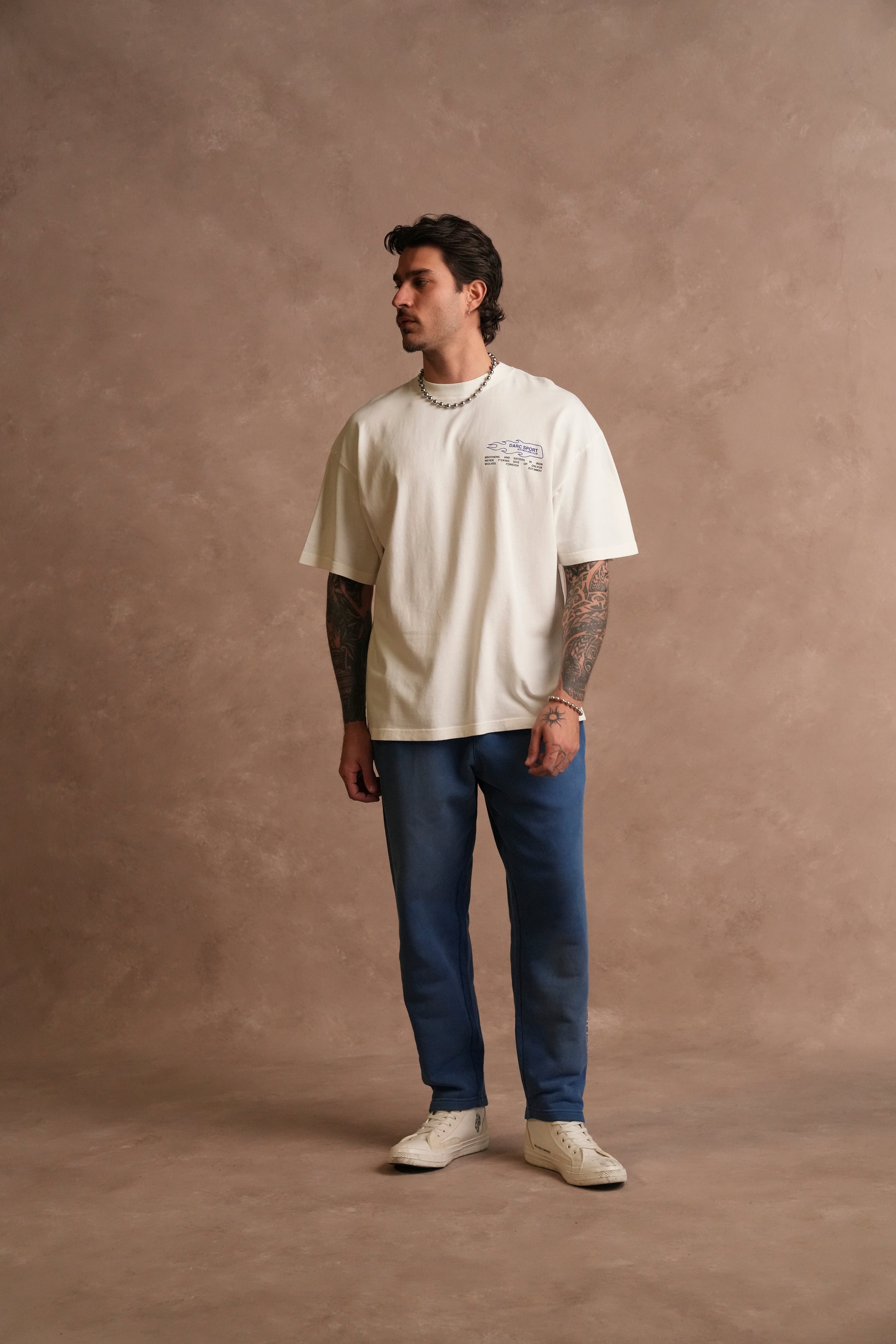 No Limit "Premium" Oversized Tee in Cream