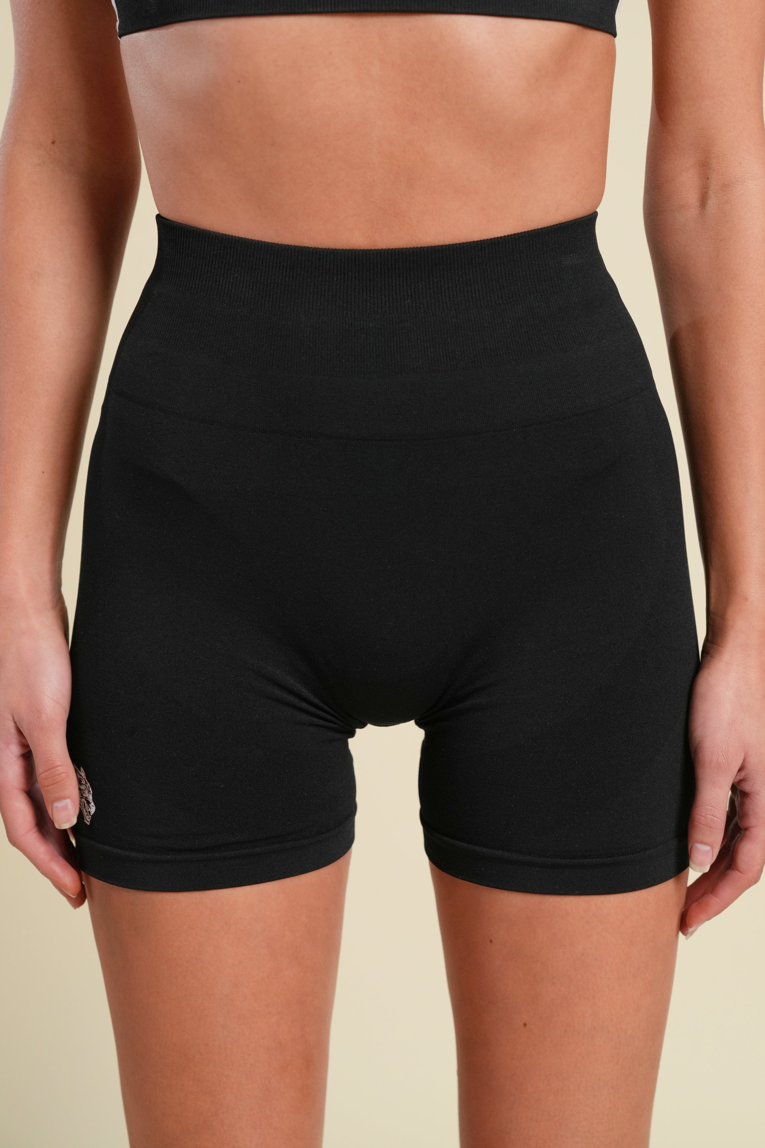 Wolf "Stella" Soft Seamless Shorts in Black