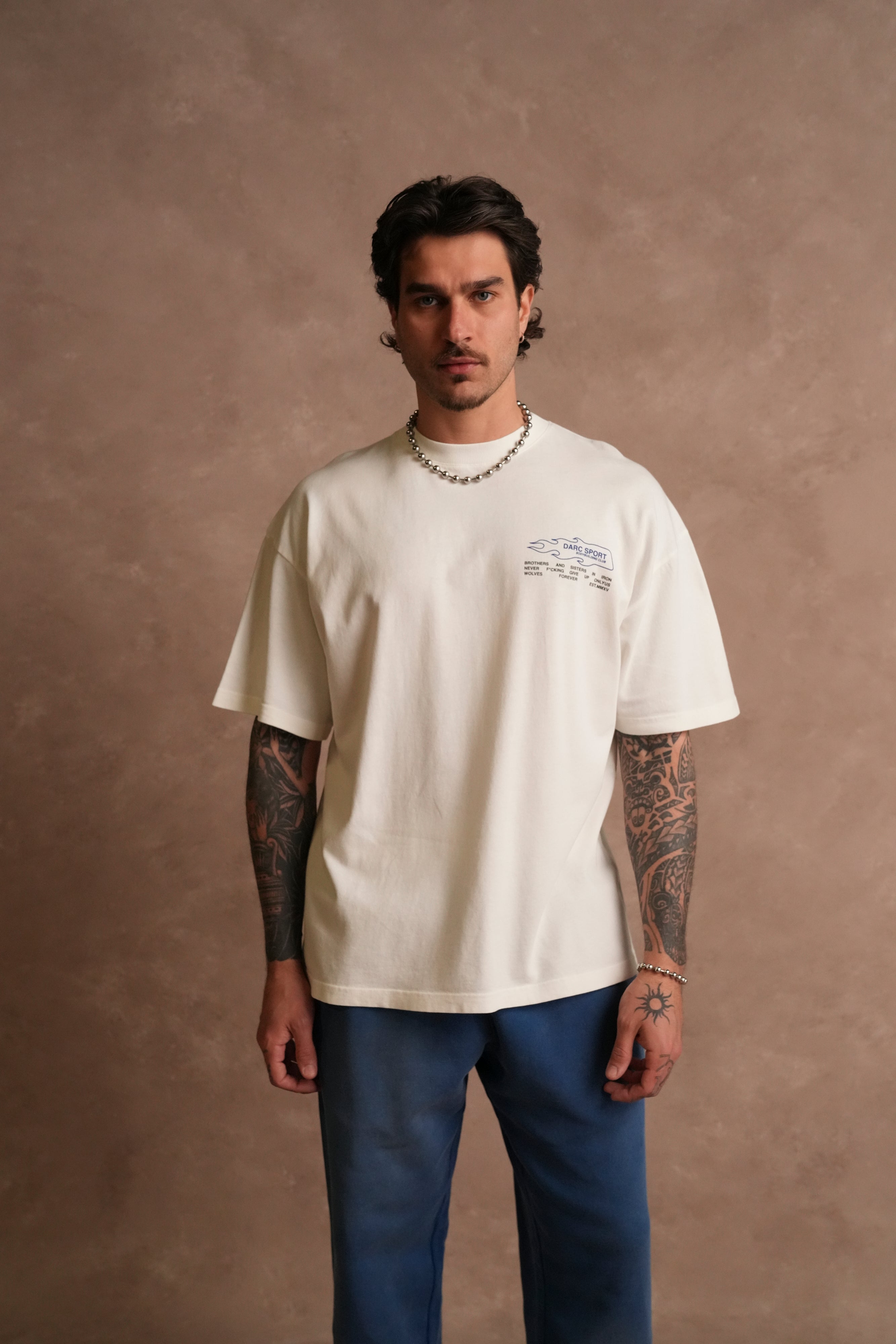 No Limit "Premium" Oversized Tee in Cream
