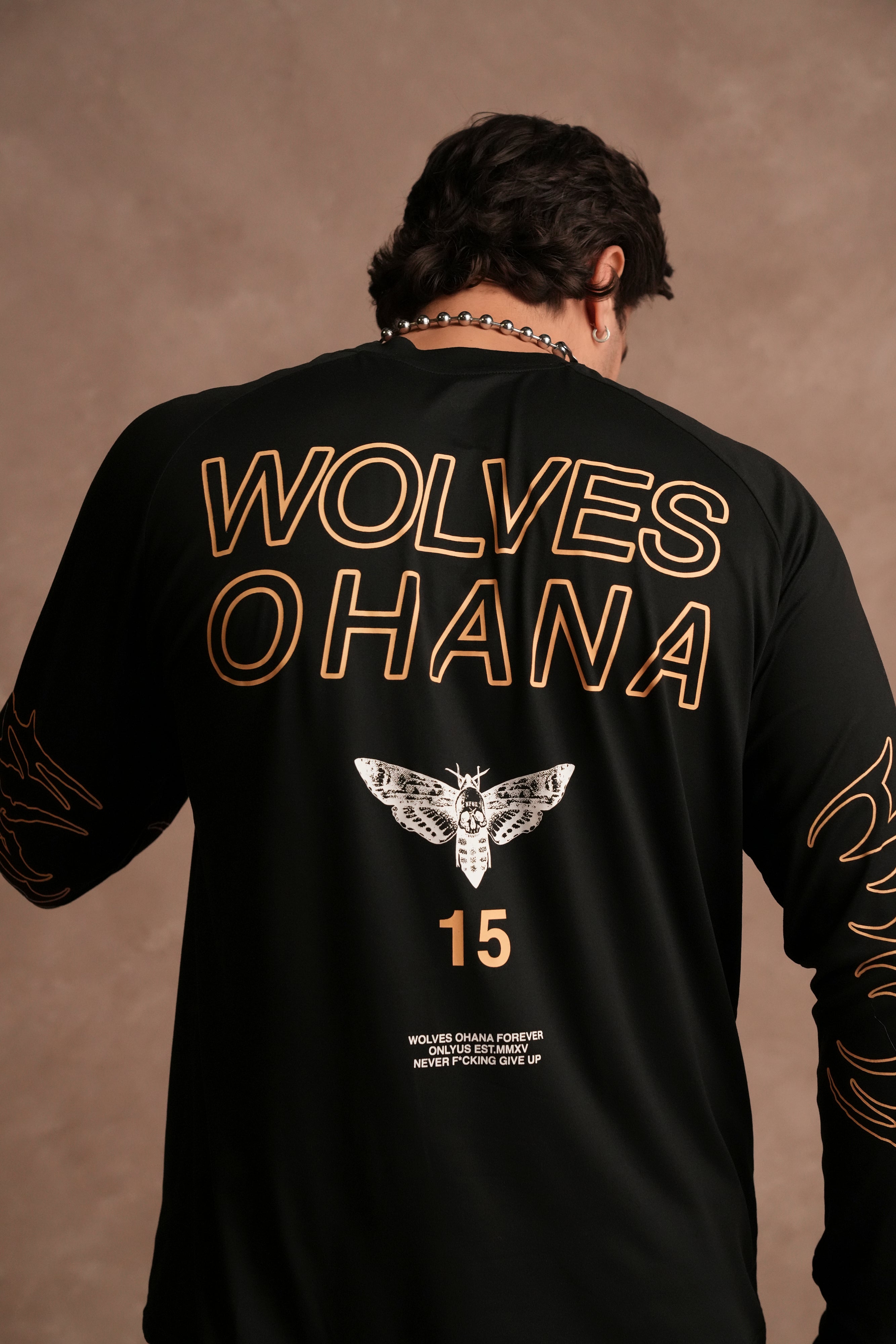 Ohana 2024 "Dry Wolf" Raglan L/S Tee in Black
