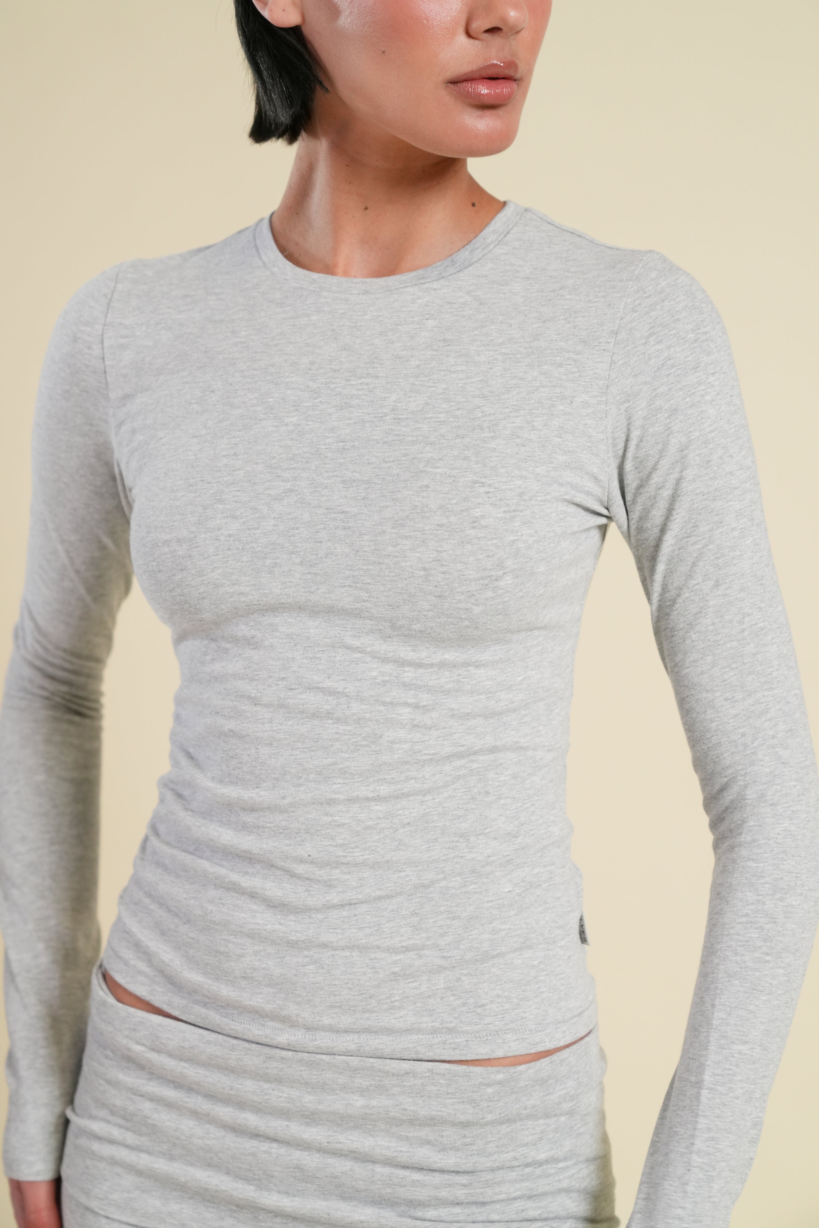 "Eden" LS Tee in Heather Gray