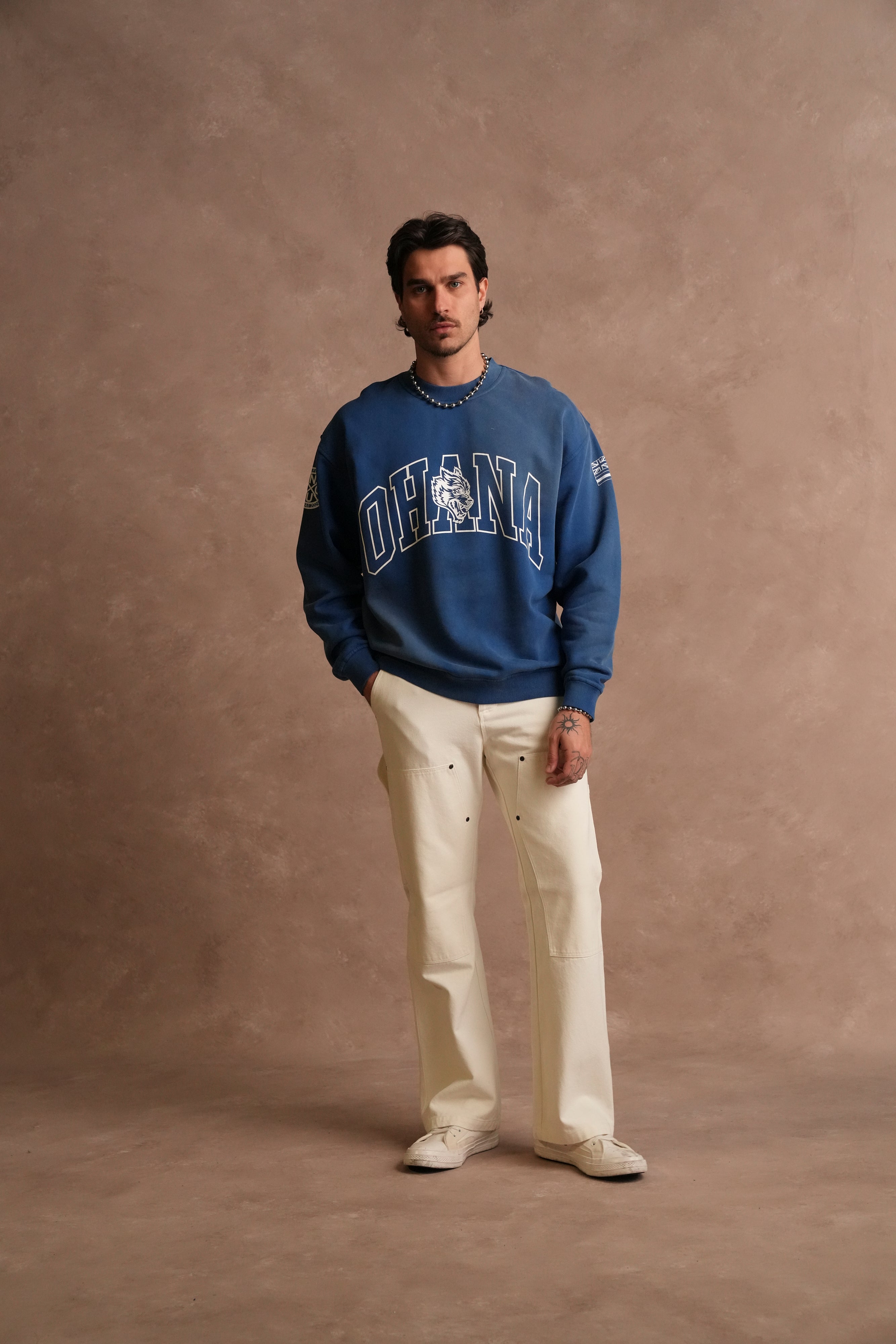 Ohana Forever V3 London Crewneck in Darc Cobalt Sun Fade