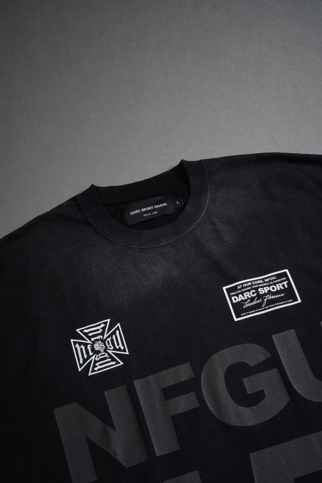 Since Day One "Grunge" Cut Off Tee in Black Drift Wash